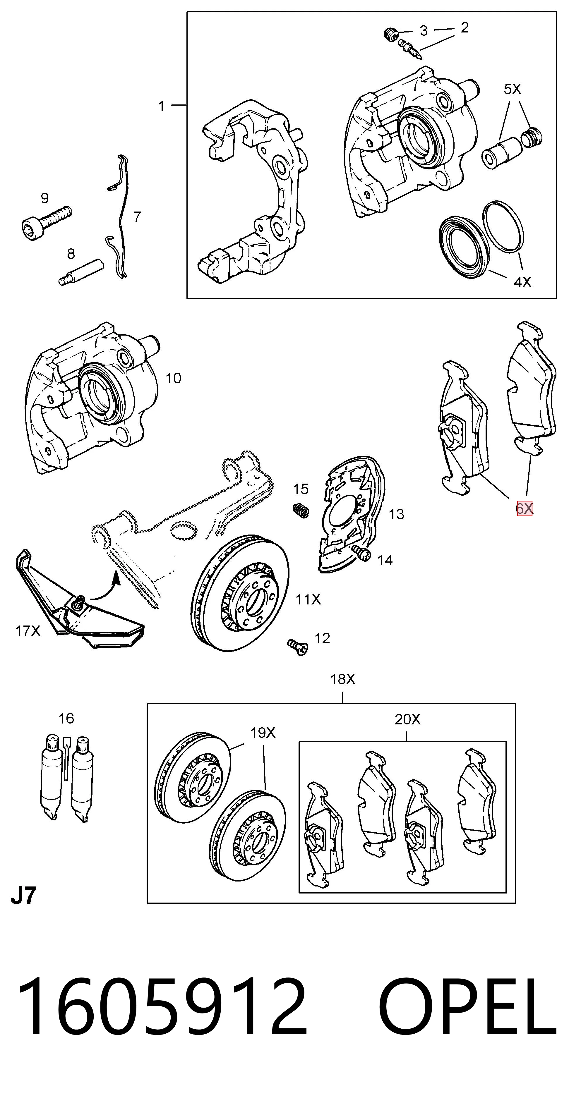 Pastillas de freno delanteras para Opel Vectra  (38)