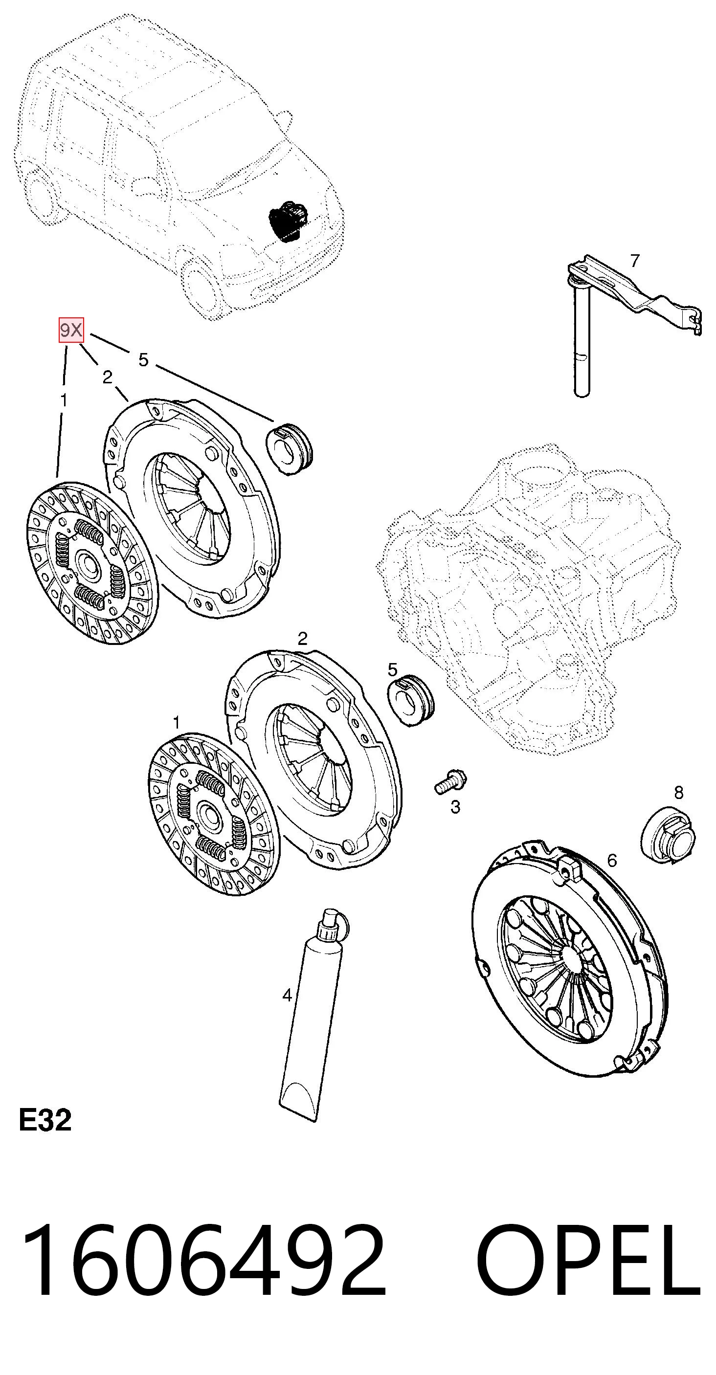 Embrague motor Suzuki Baleno  (1995-2002)