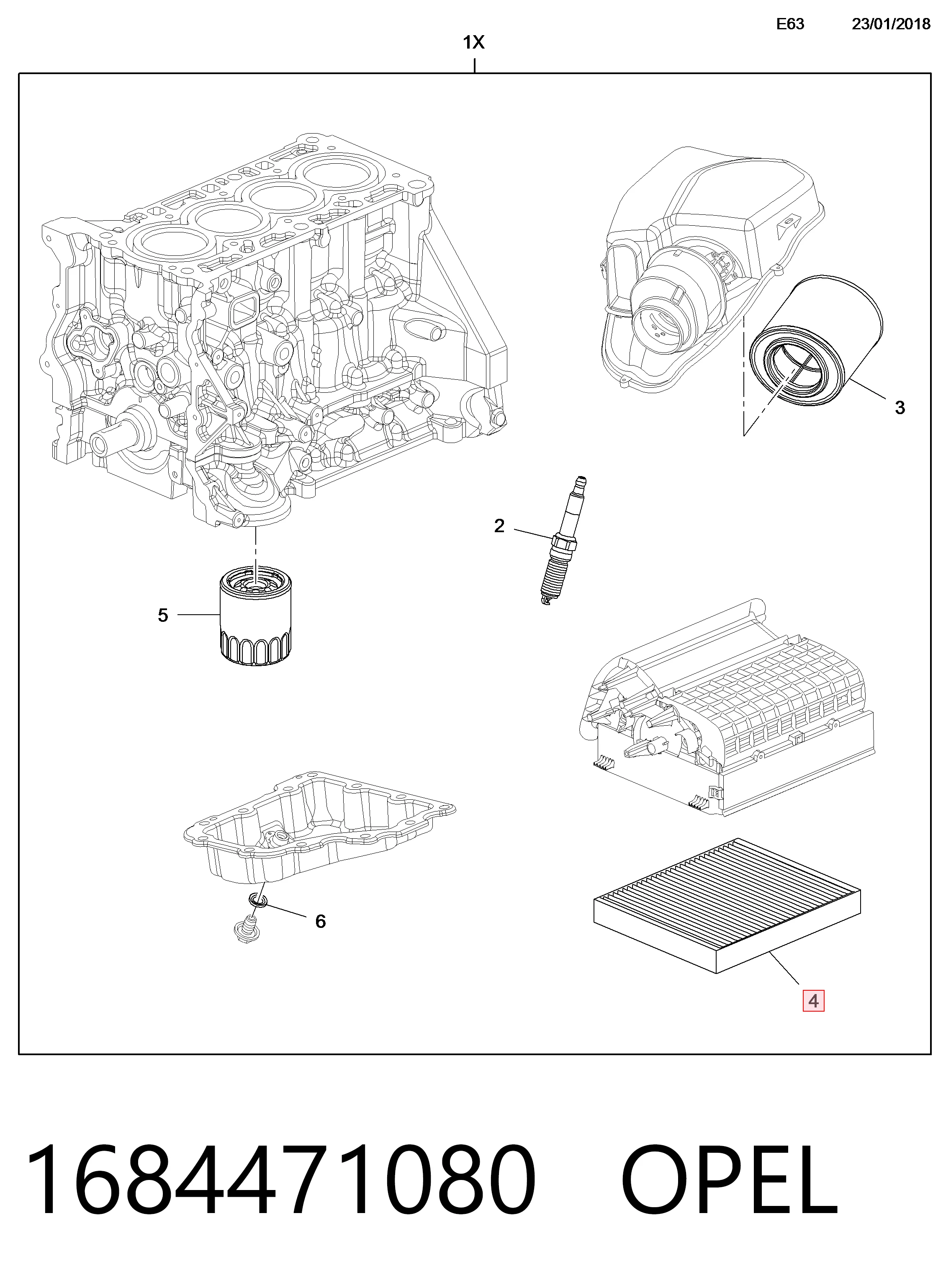 Filtro de habitáculo para Opel Astra 