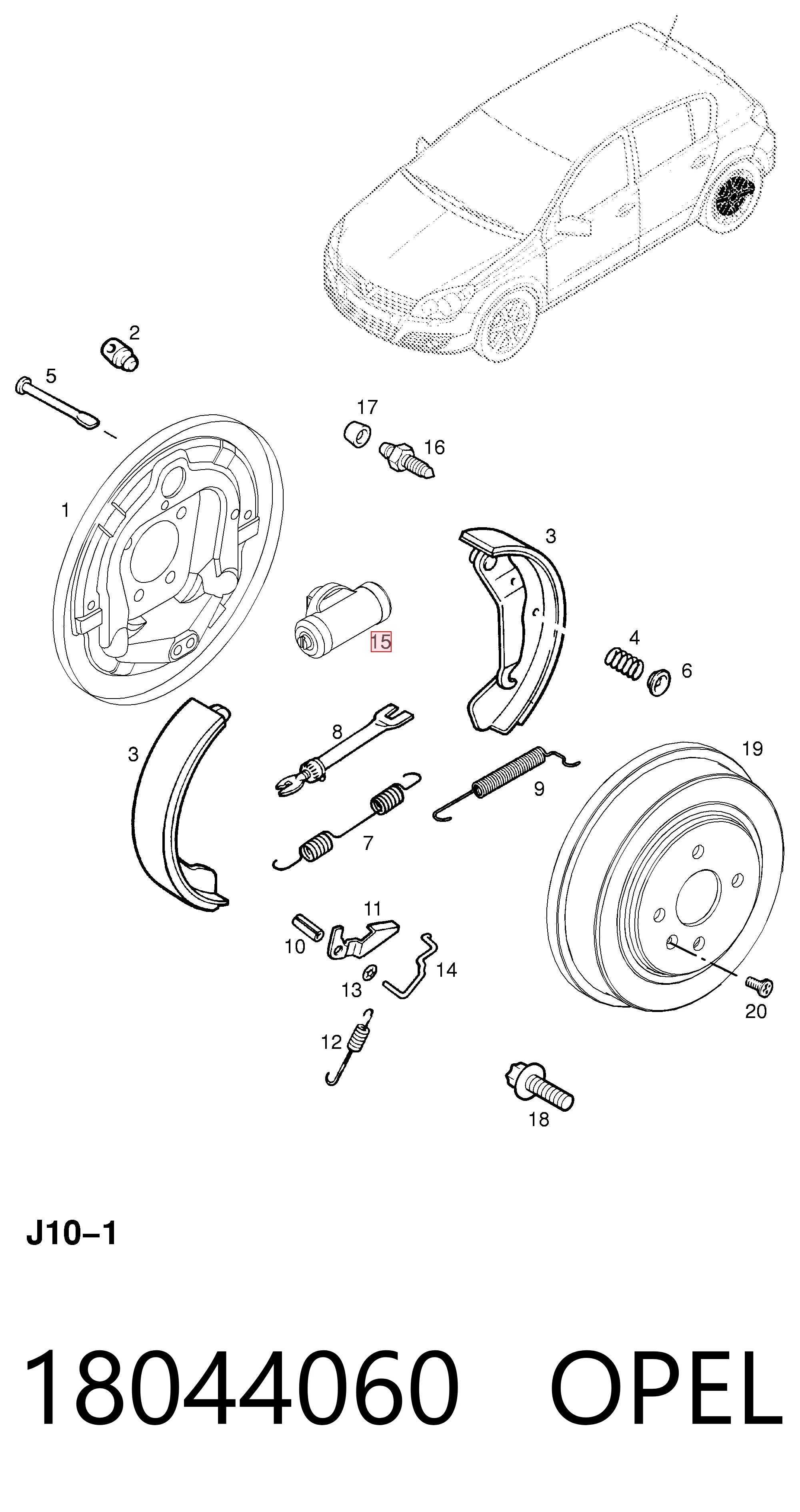 Comprar Cilindro de freno de rueda trasera Opel Astra  L69 a bajo precio