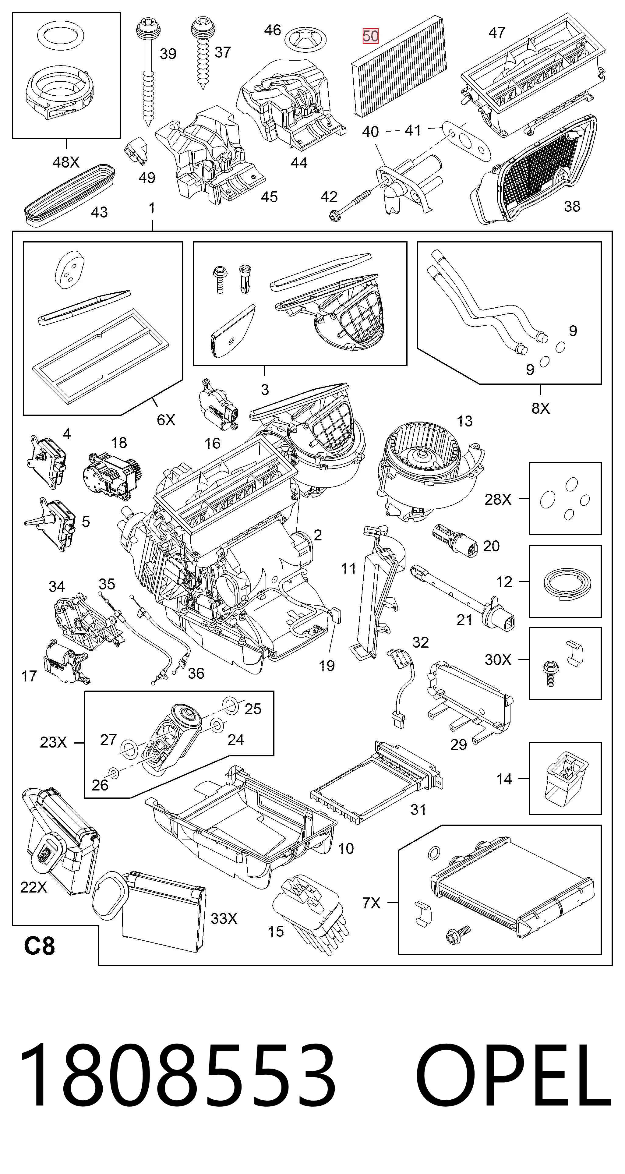 1808553 Opel Filtro antipolen