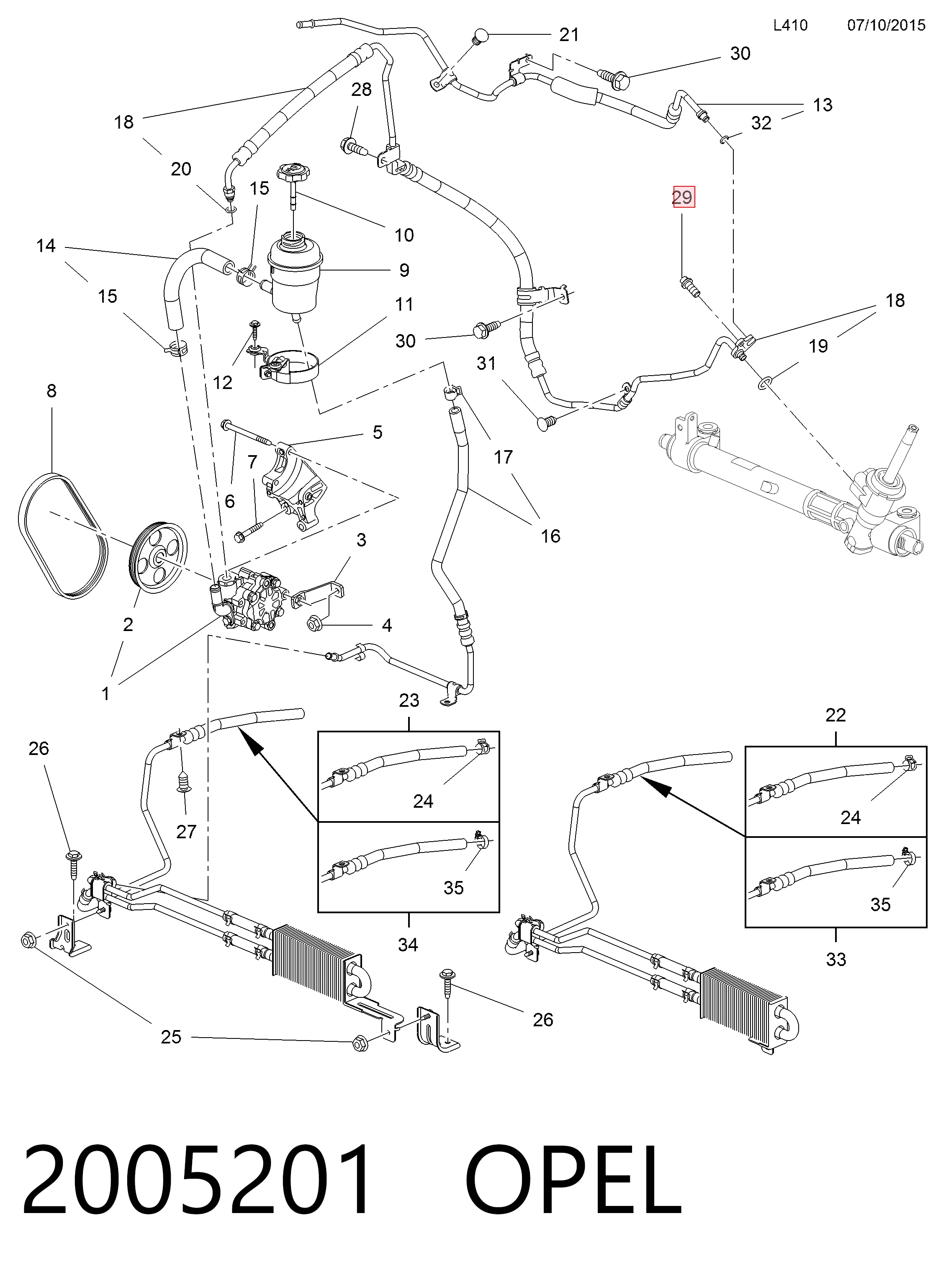 2005201 Opel Kit correa de distribución