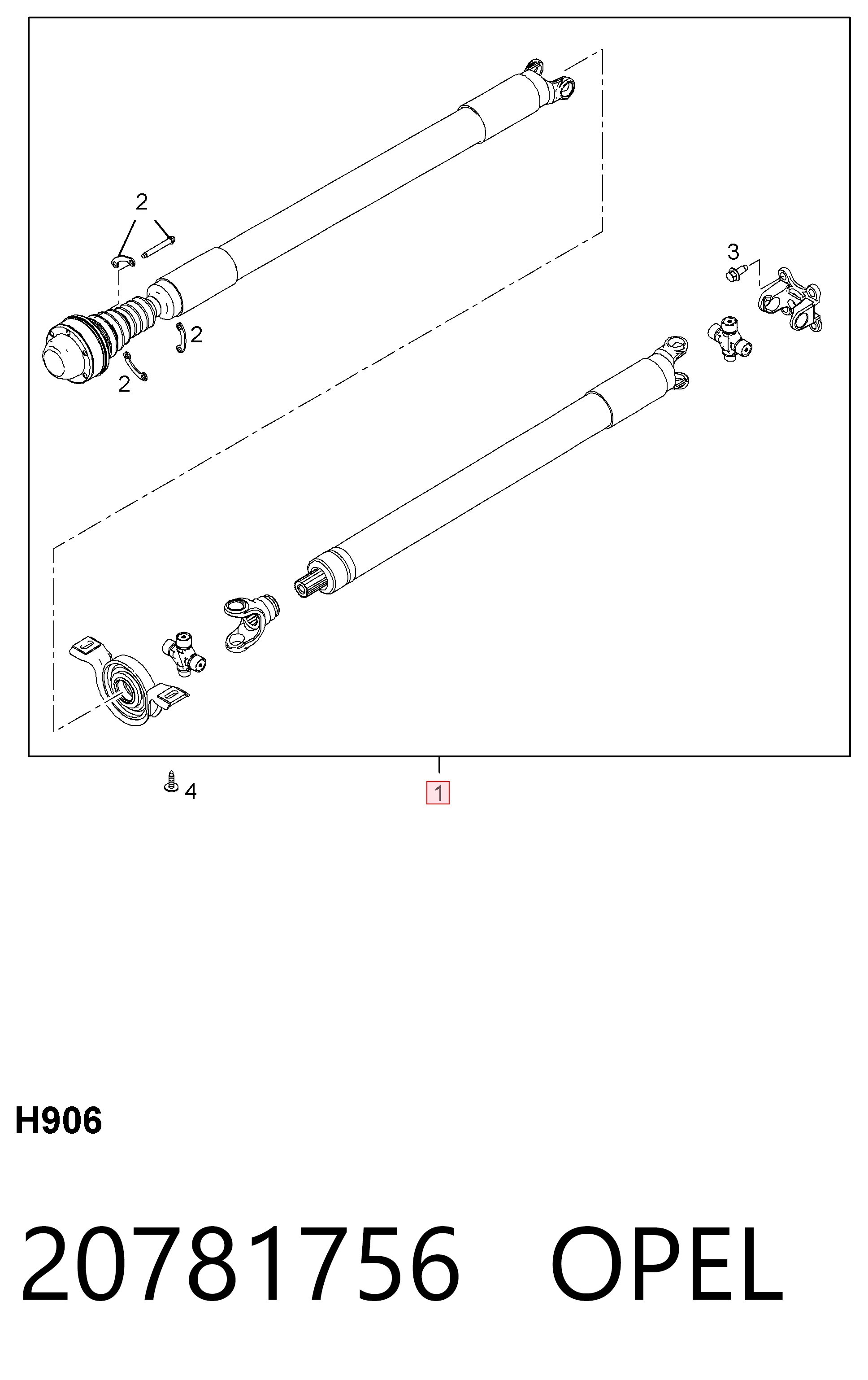 Comprar TP176 Transpart Árbol cardán trasero completo