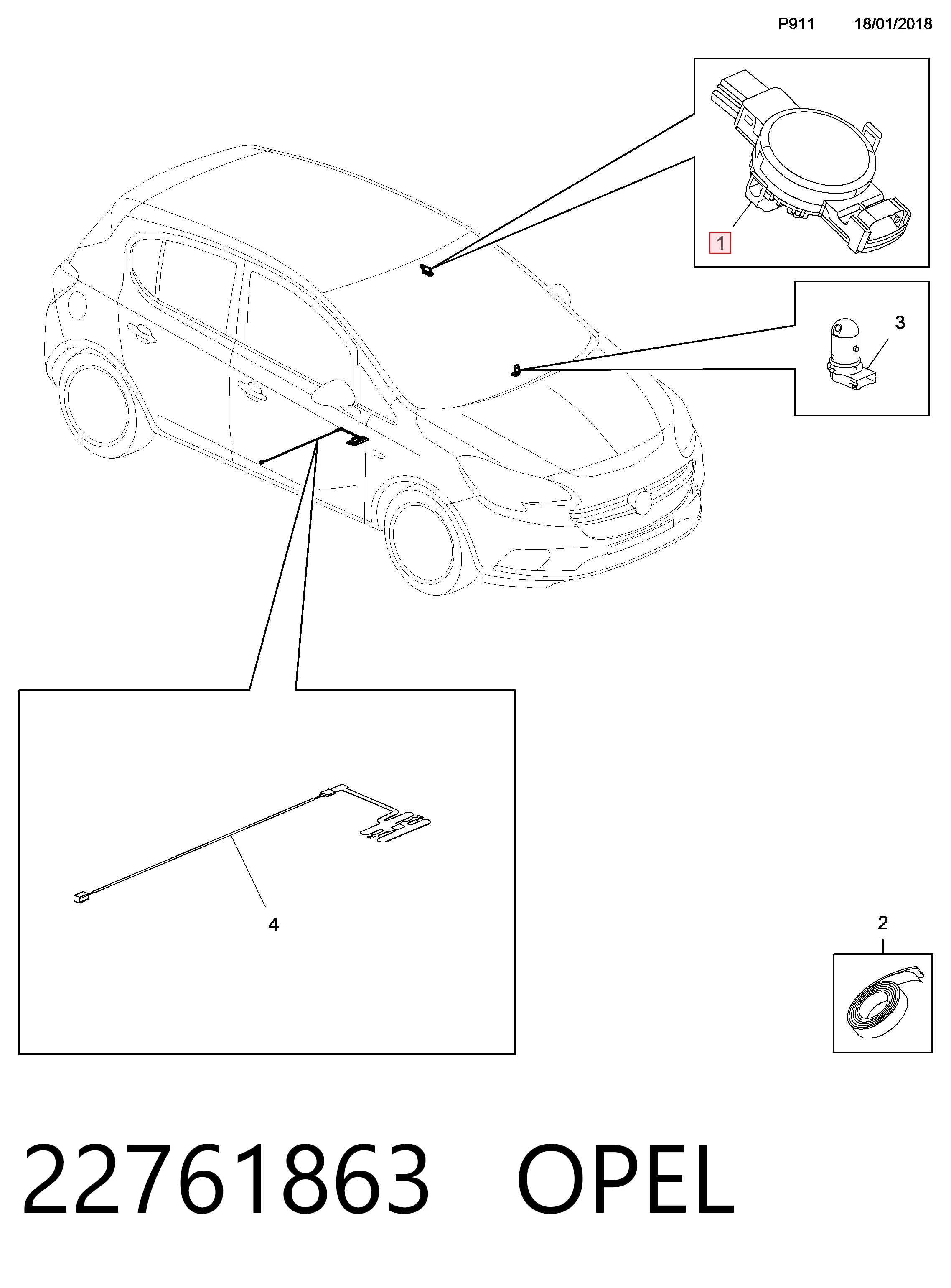 Detector de lluvia Opel Corsa  (2014-2026)
