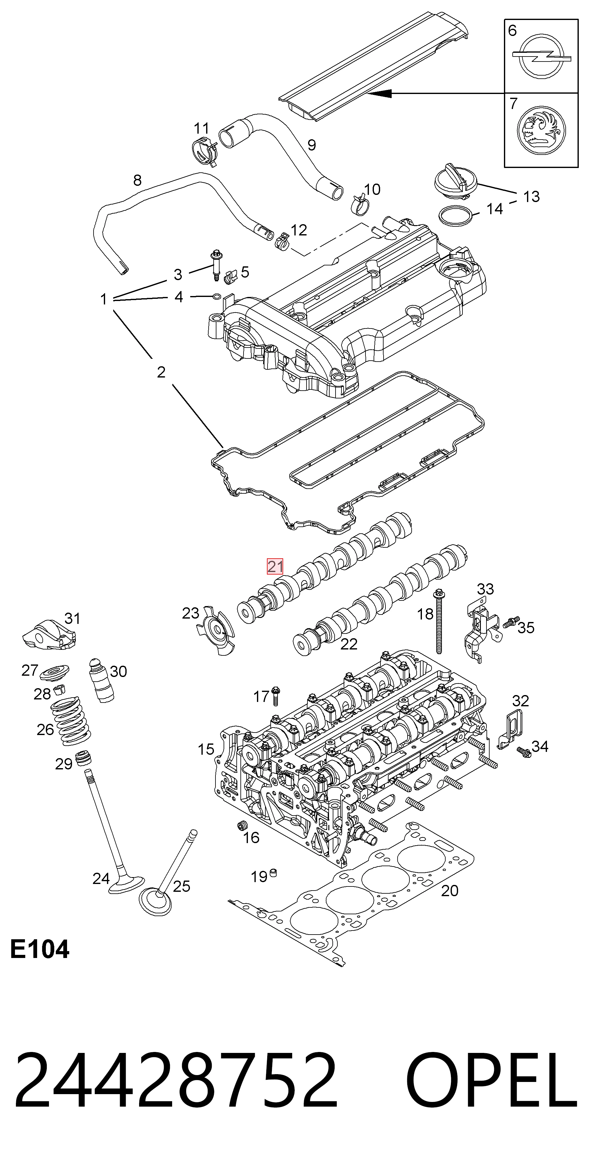Comprar 55568430 General Motors Árbol de levas