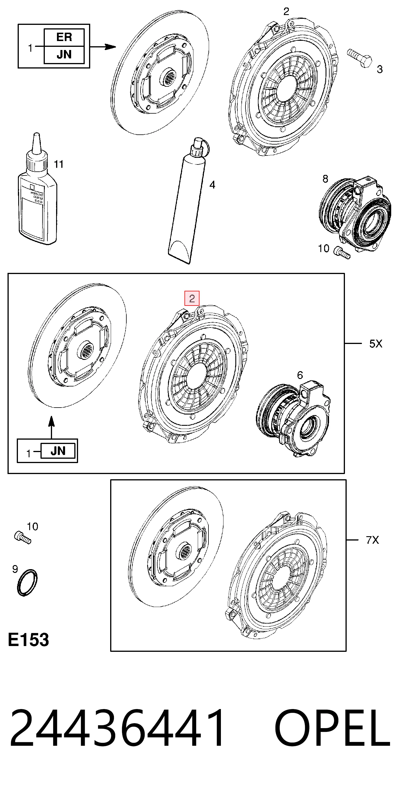 Plato de presión de embrague 55556349 Fiat/Alfa/Lancia