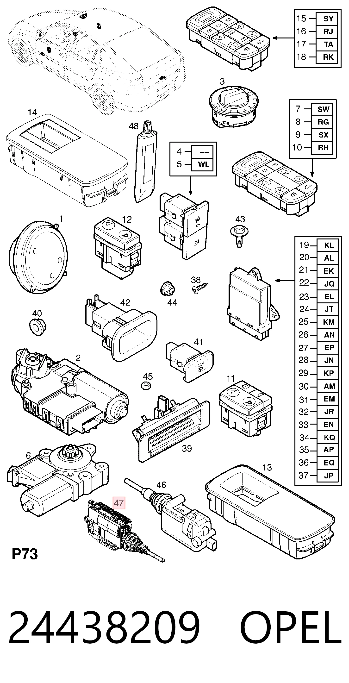 Comprar 1207198 General Motors Motor tapa combustible