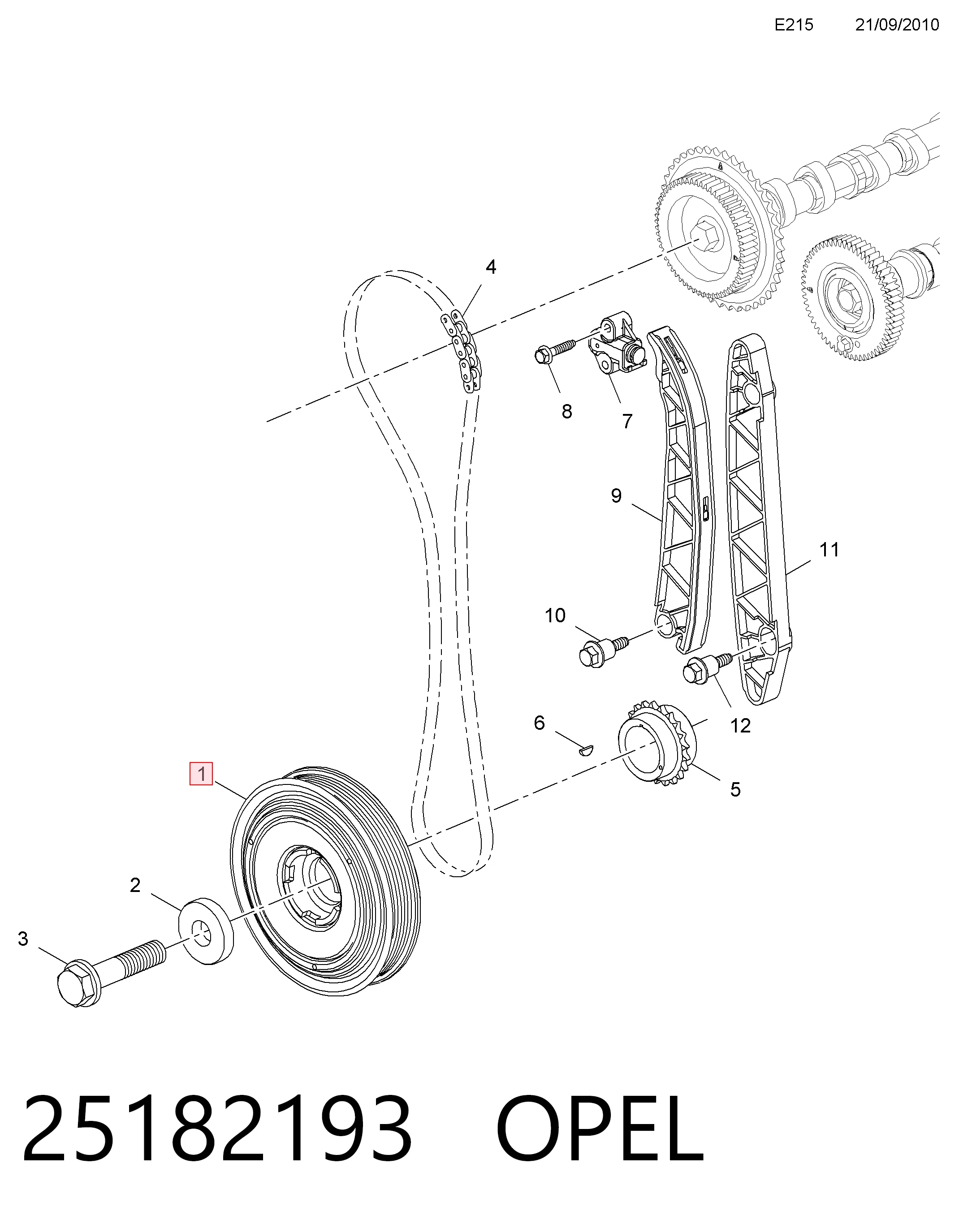  Polea de cigüeñal Chevrolet Captiva 2