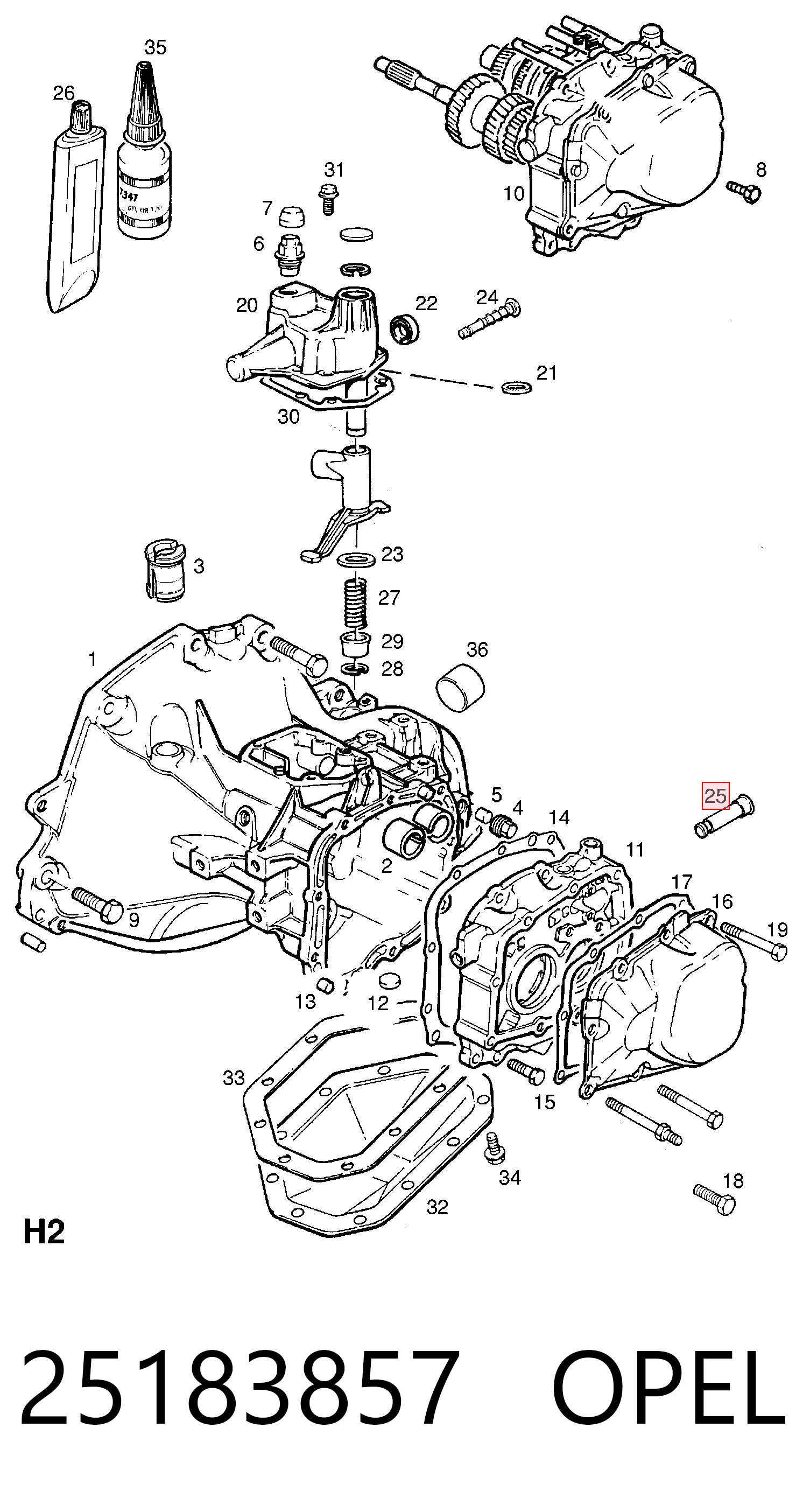 Casquillo palanca selector Chevrolet Aveo  (2005-2011)