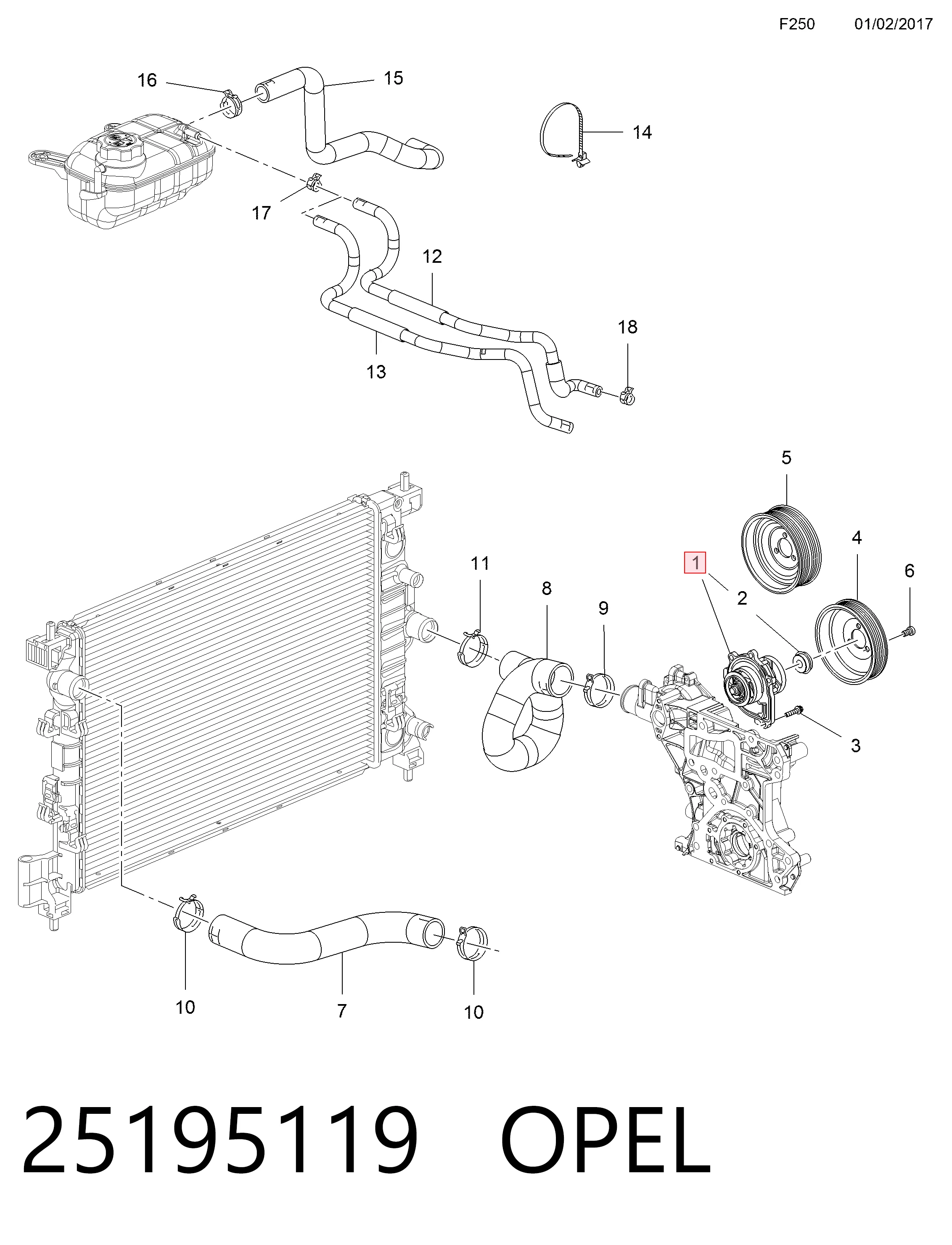 Motor de agua Astra  sedán (2012-2015) original desde 37,17 €