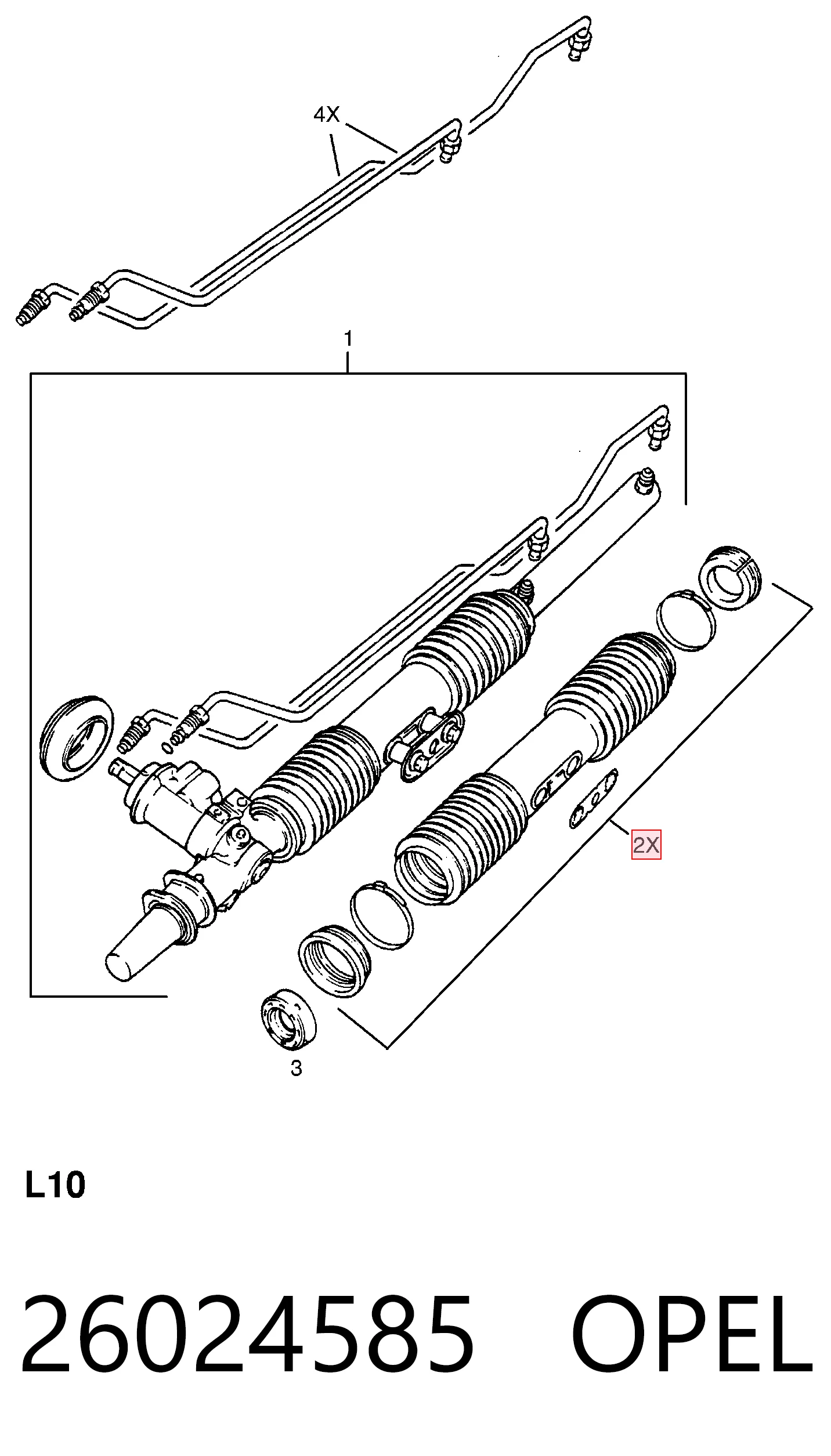Guardapolvo de dirección Opel Vectra  desde 7,56 €
