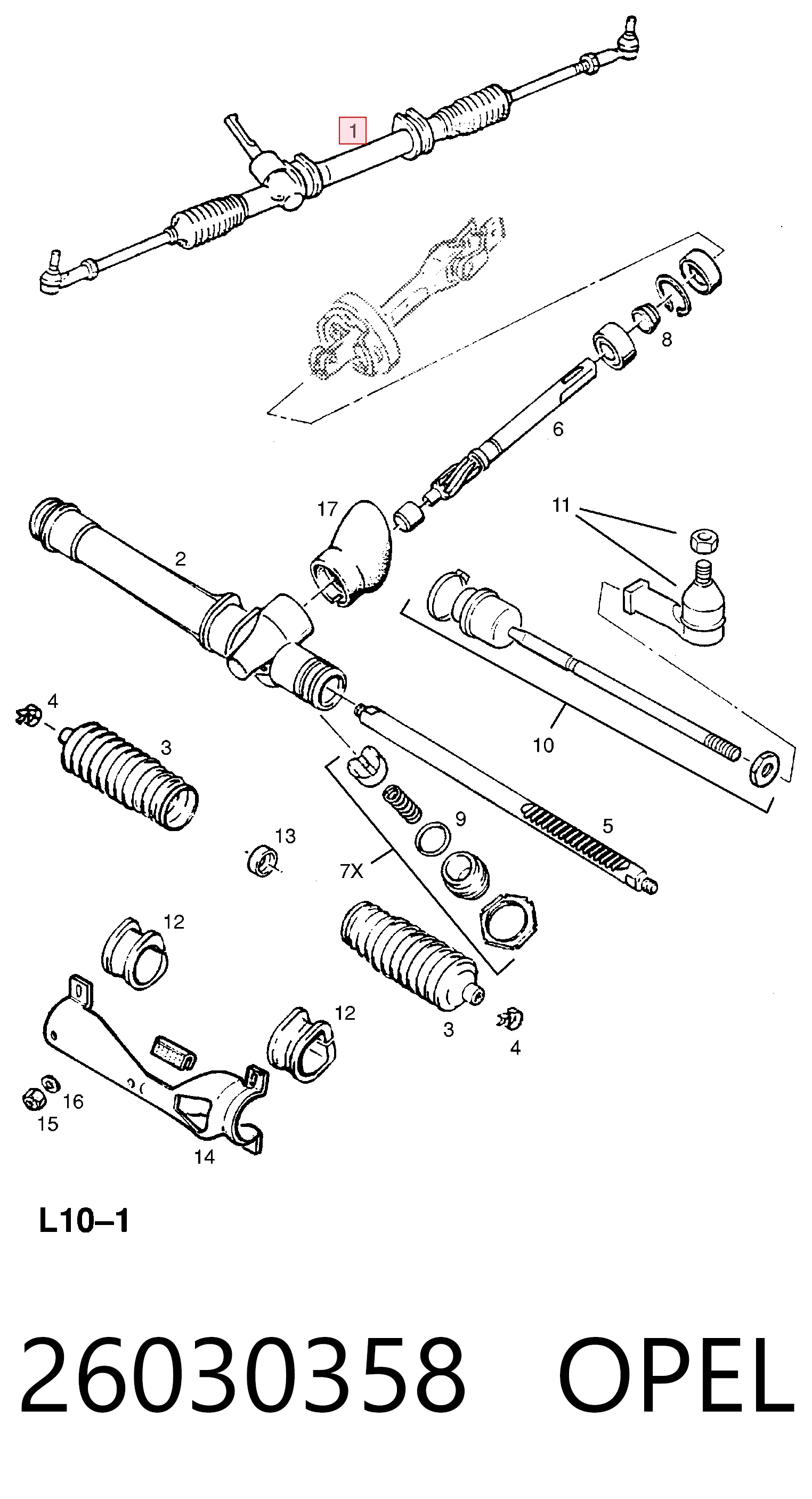 Comprar Cremallera de dirección Opel Corsa  S93 a bajo precio