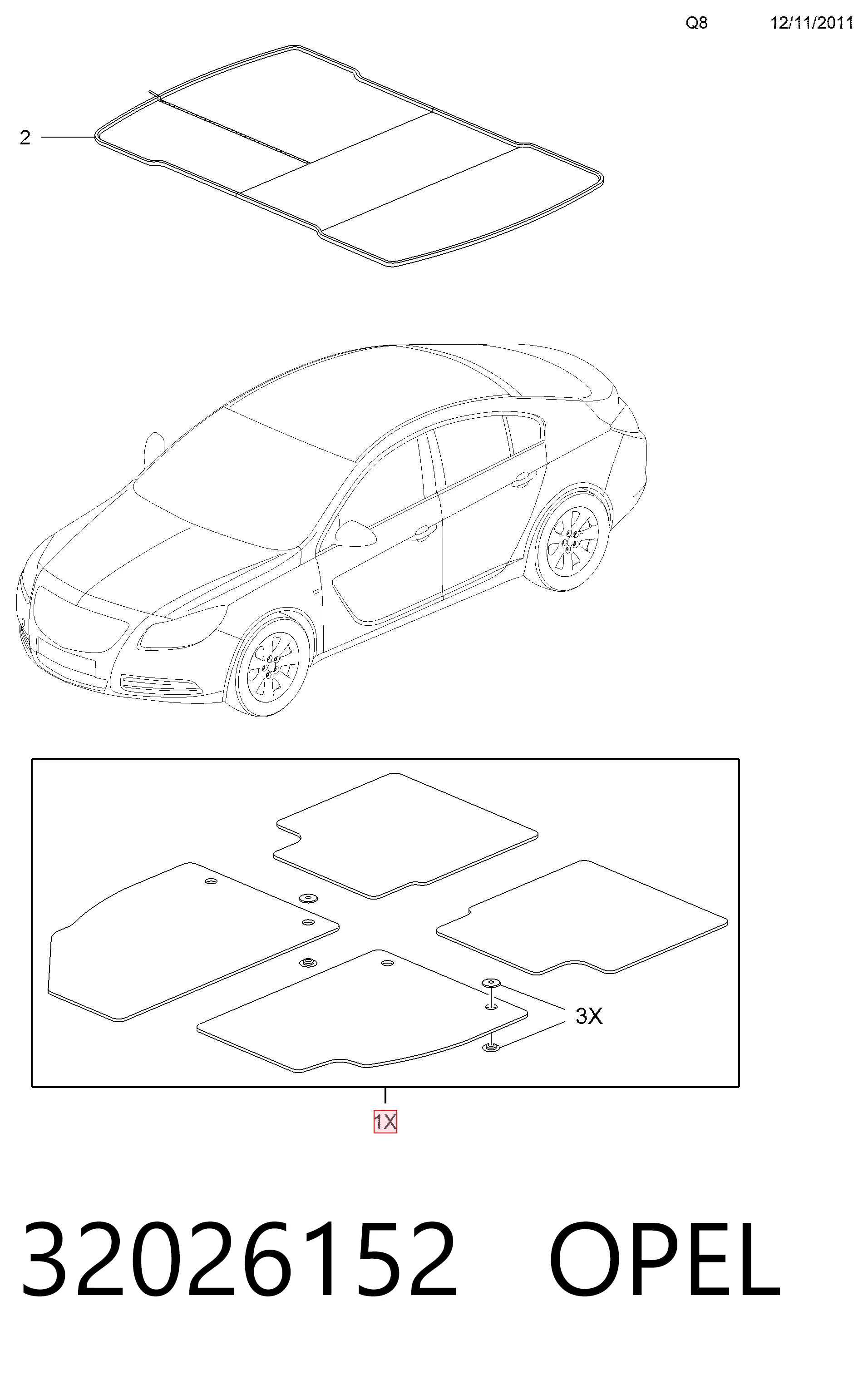 Alfombrillas para Opel Insignia G09