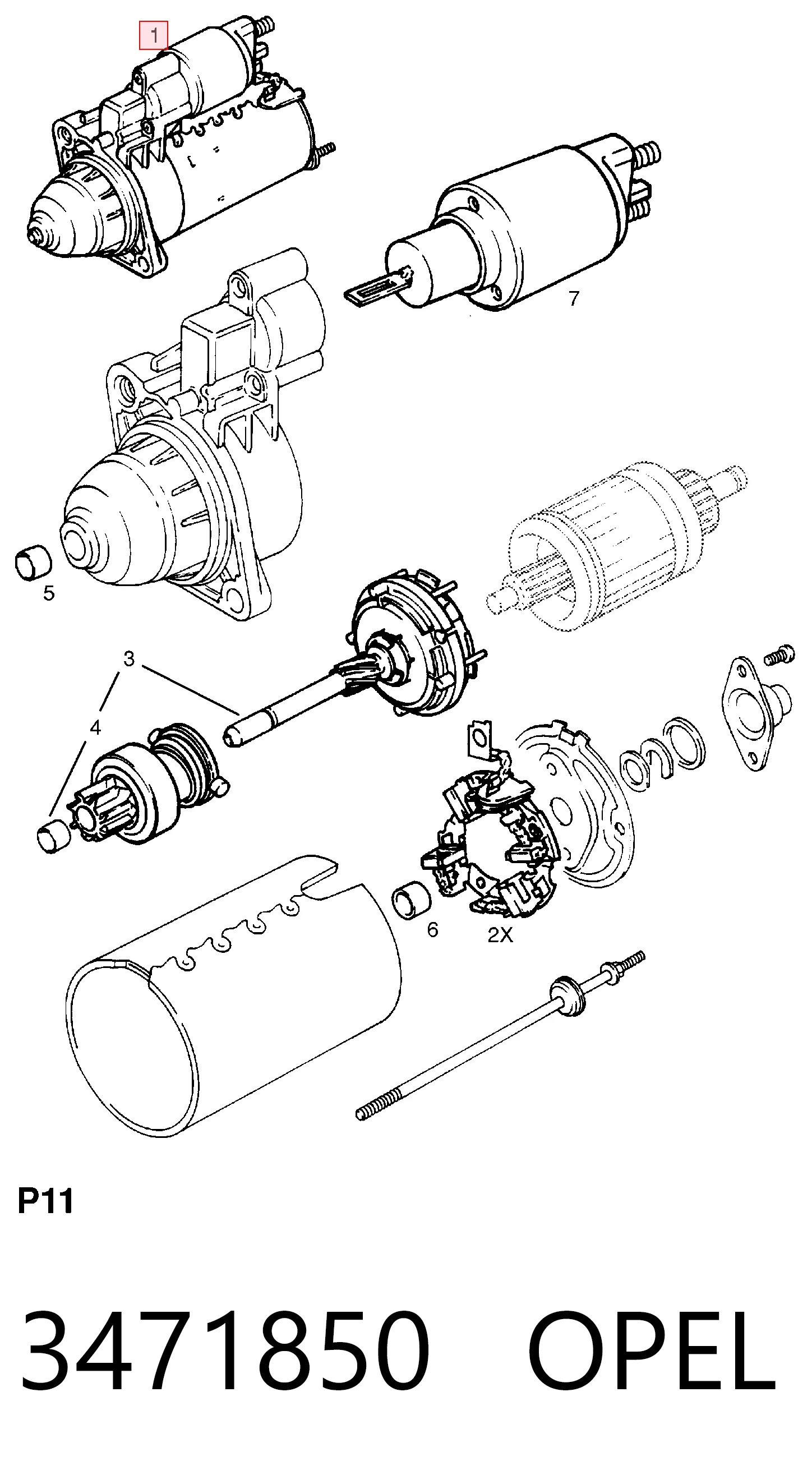 Comprar Motor de arranque Opel Omega A 66, 67
