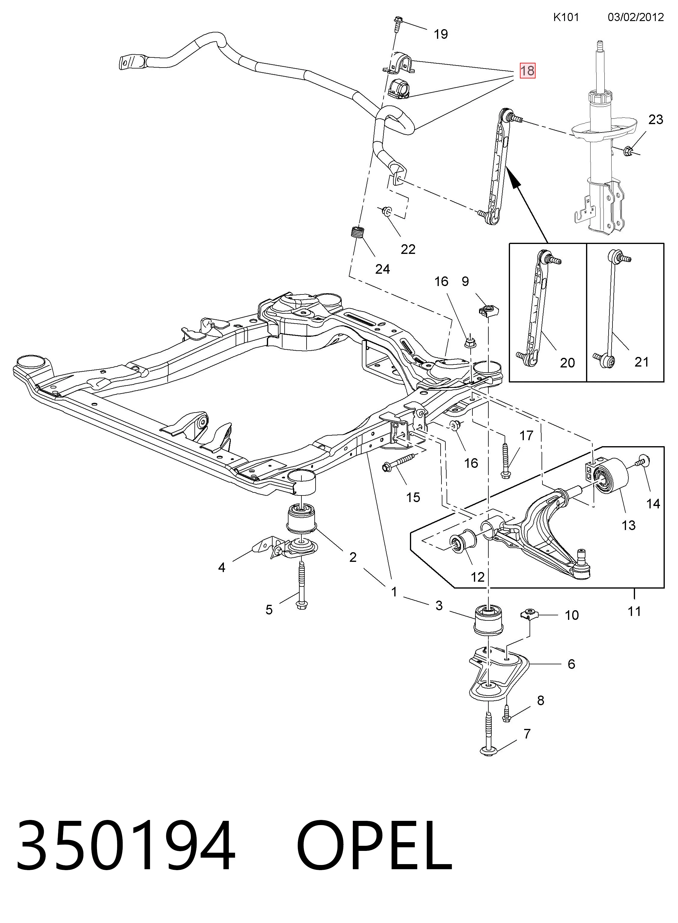 13346851 Peugeot/Citroen Estabilizador delantero