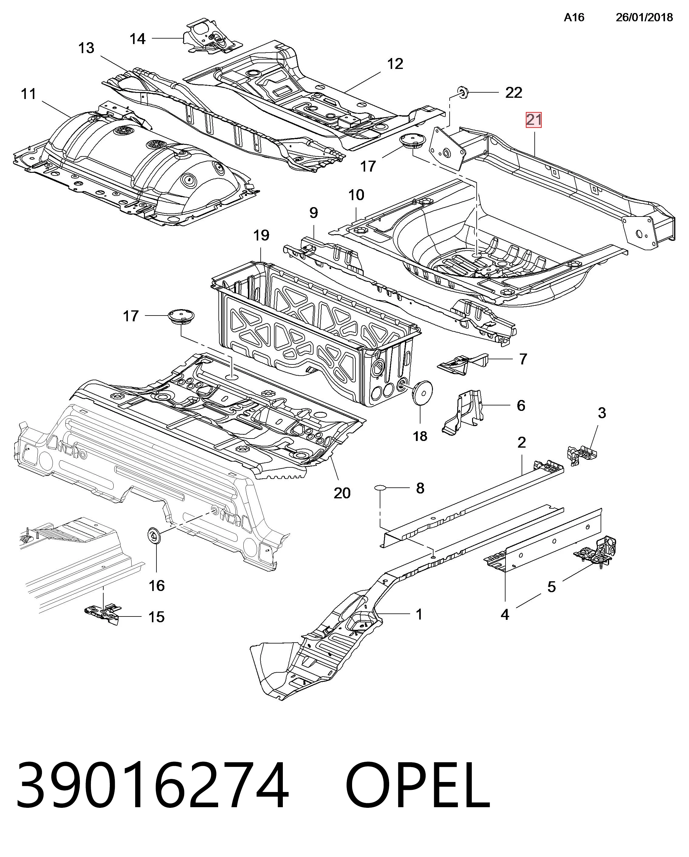 Comprar Refuerzo de parachoques trasero Opel Astra a bajo precio