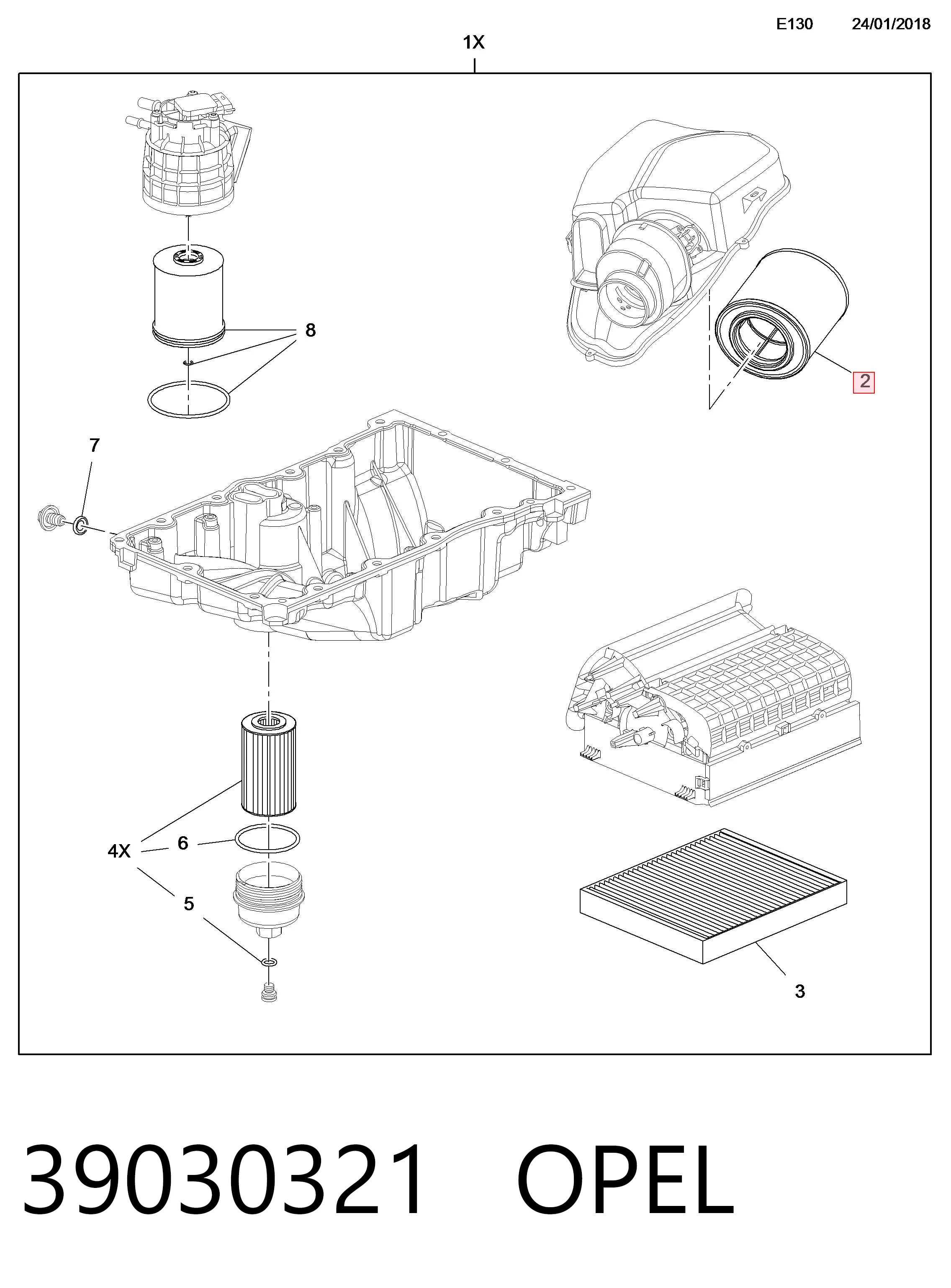 Filtros de aire Opel Astra  familiar comprar en España
