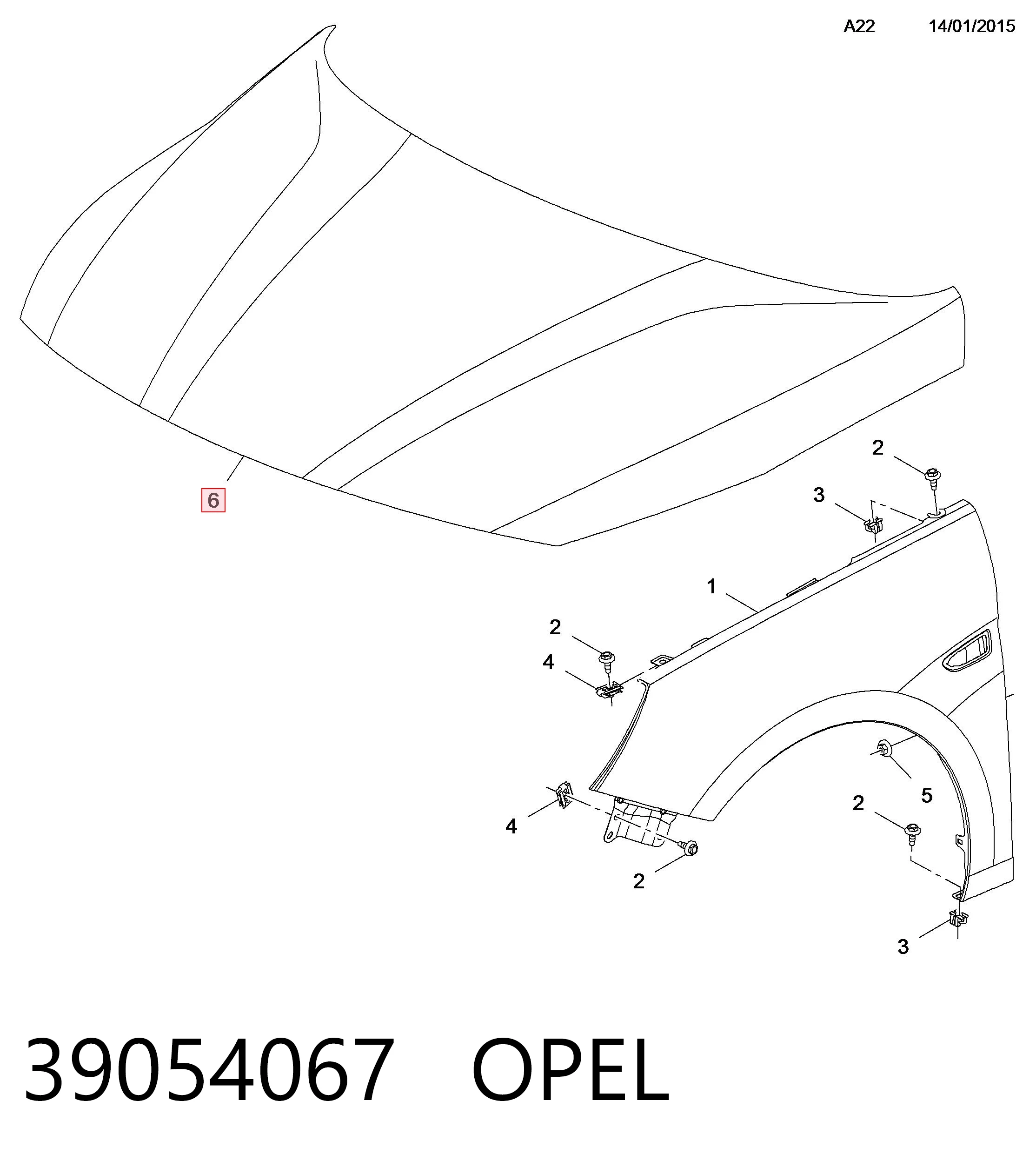 Capó delantero para Opel Astra K 