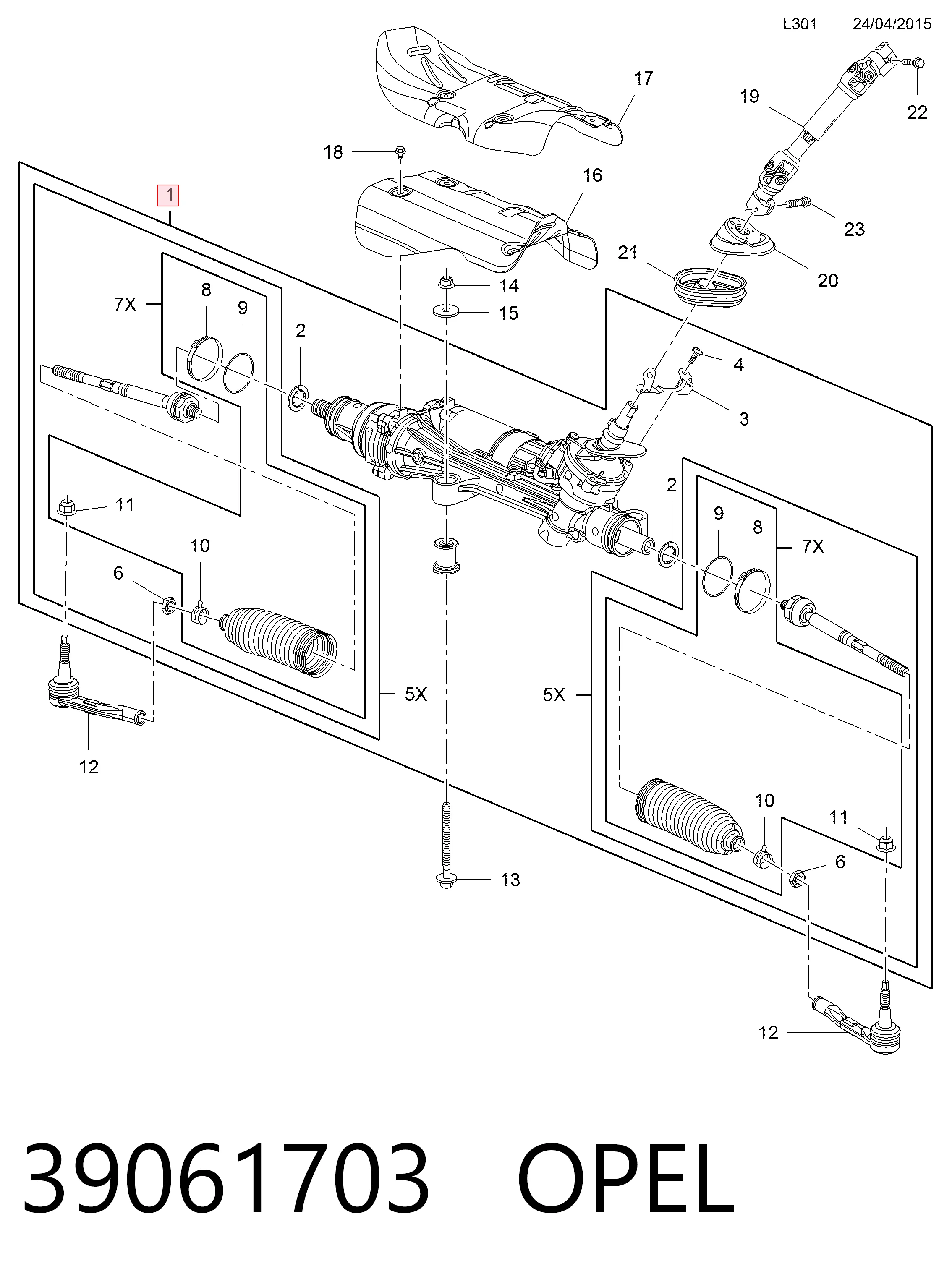Caja de dirección Peugeot/Citroen 39211195