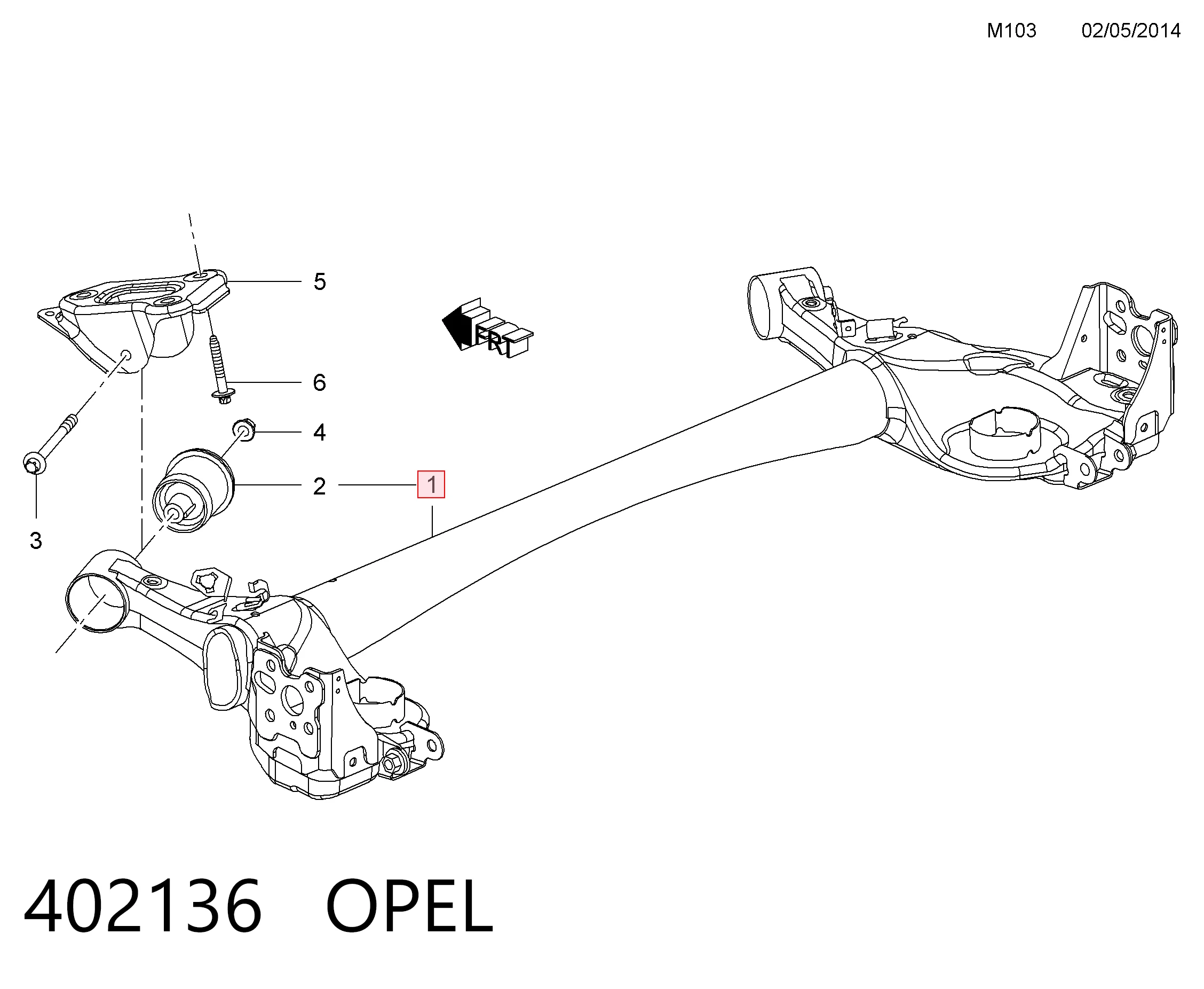  Puente trasero Opel Corsa 