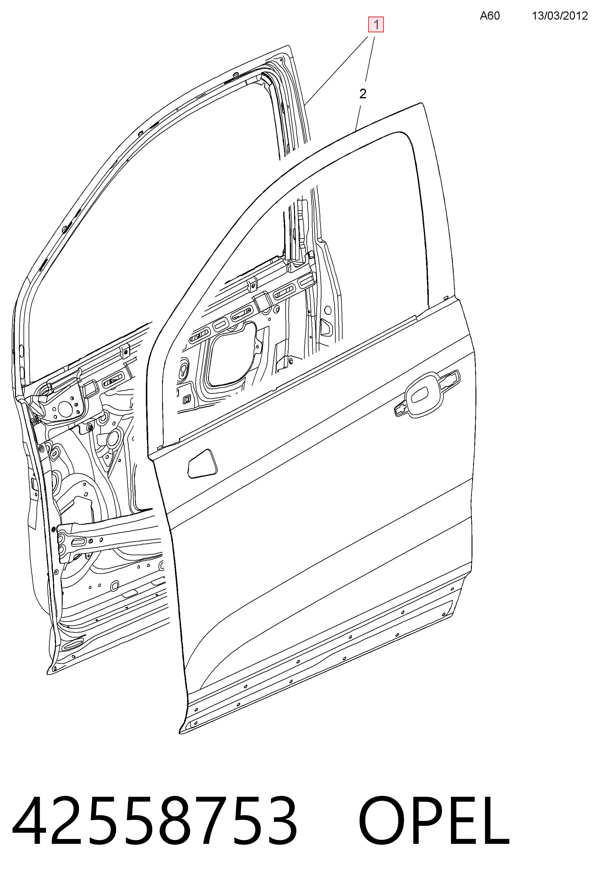 Comprar Puerta delantera izquierda Opel Mokka I J13