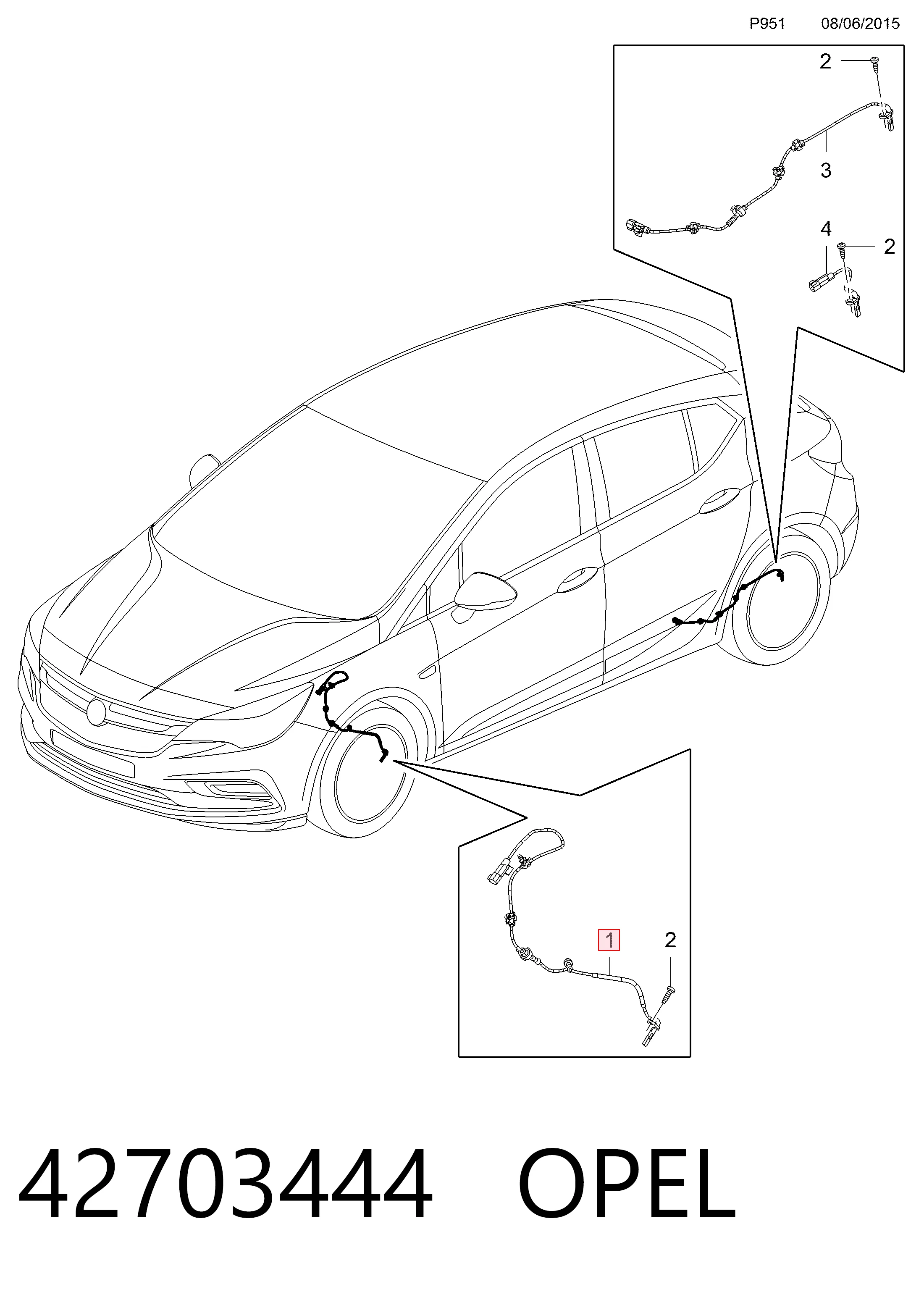 Comprar Sensor ABS delantero Opel Astra a bajo precio
