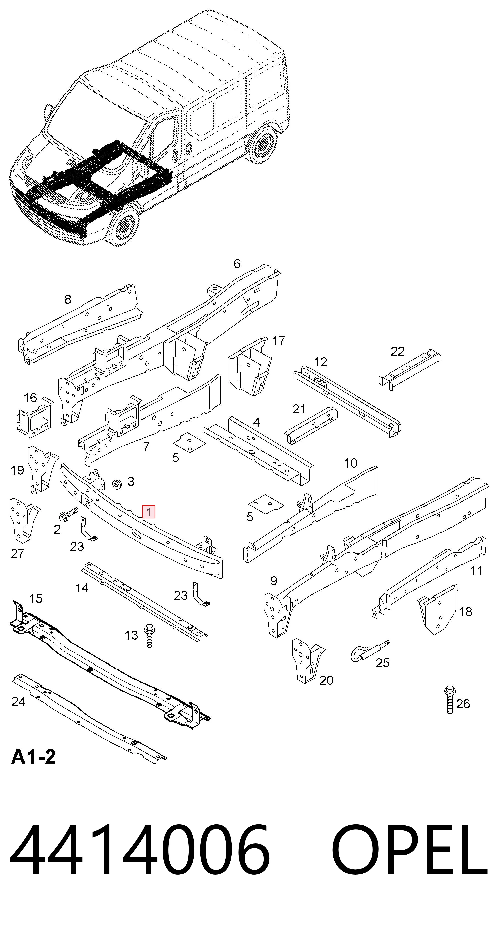 Refuerzo de parachoques delantero Renault Trafic II furgoneta (FL) (2001 - 2014) precio, desde 88,57 EUR
