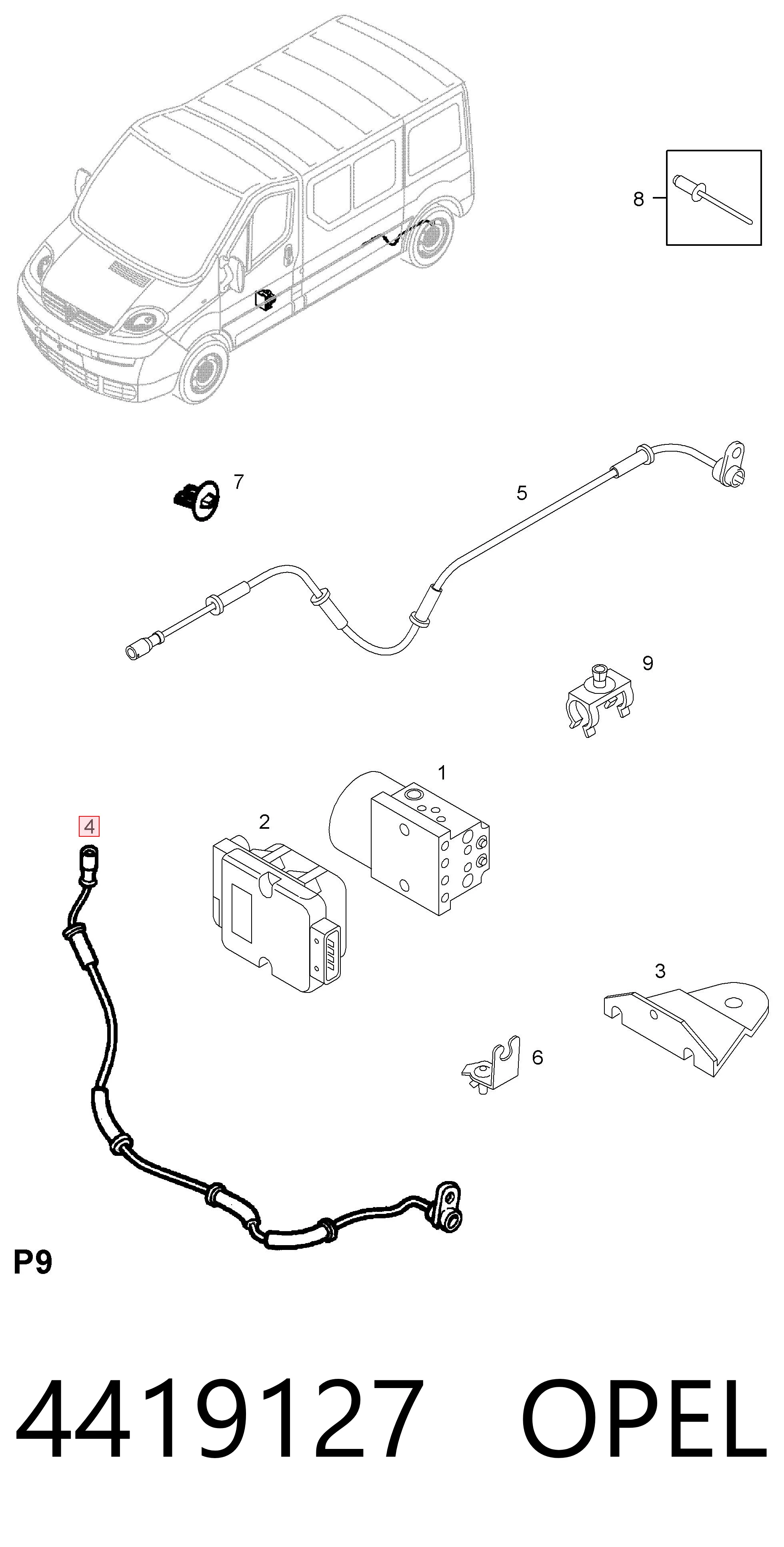 Precio del repuesto Sensor ABS delantero Primastar  bus
