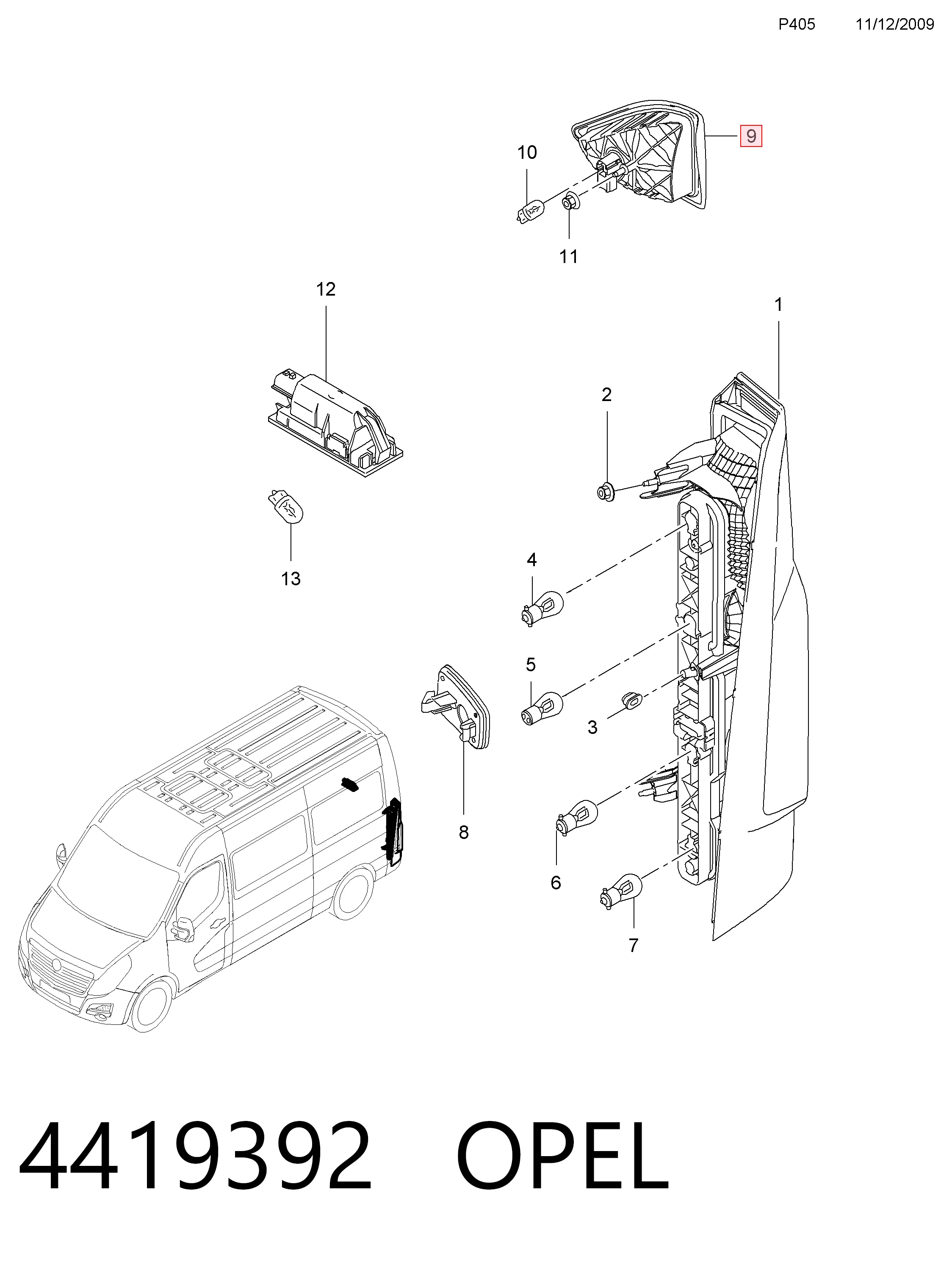 Luz de freno adicional Renault Master III bus comprar en España