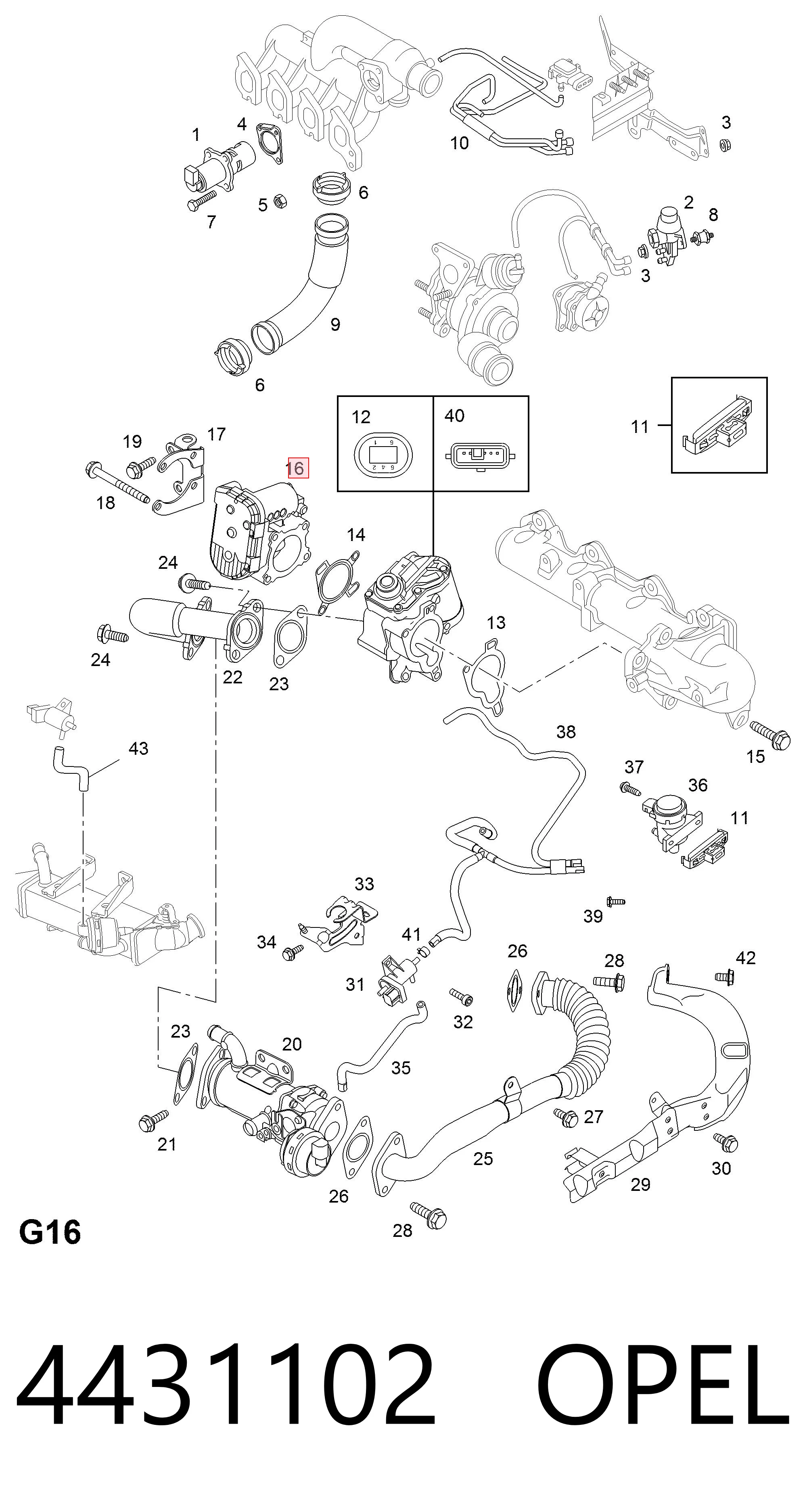 4431102 Opel Mariposa de admisión
