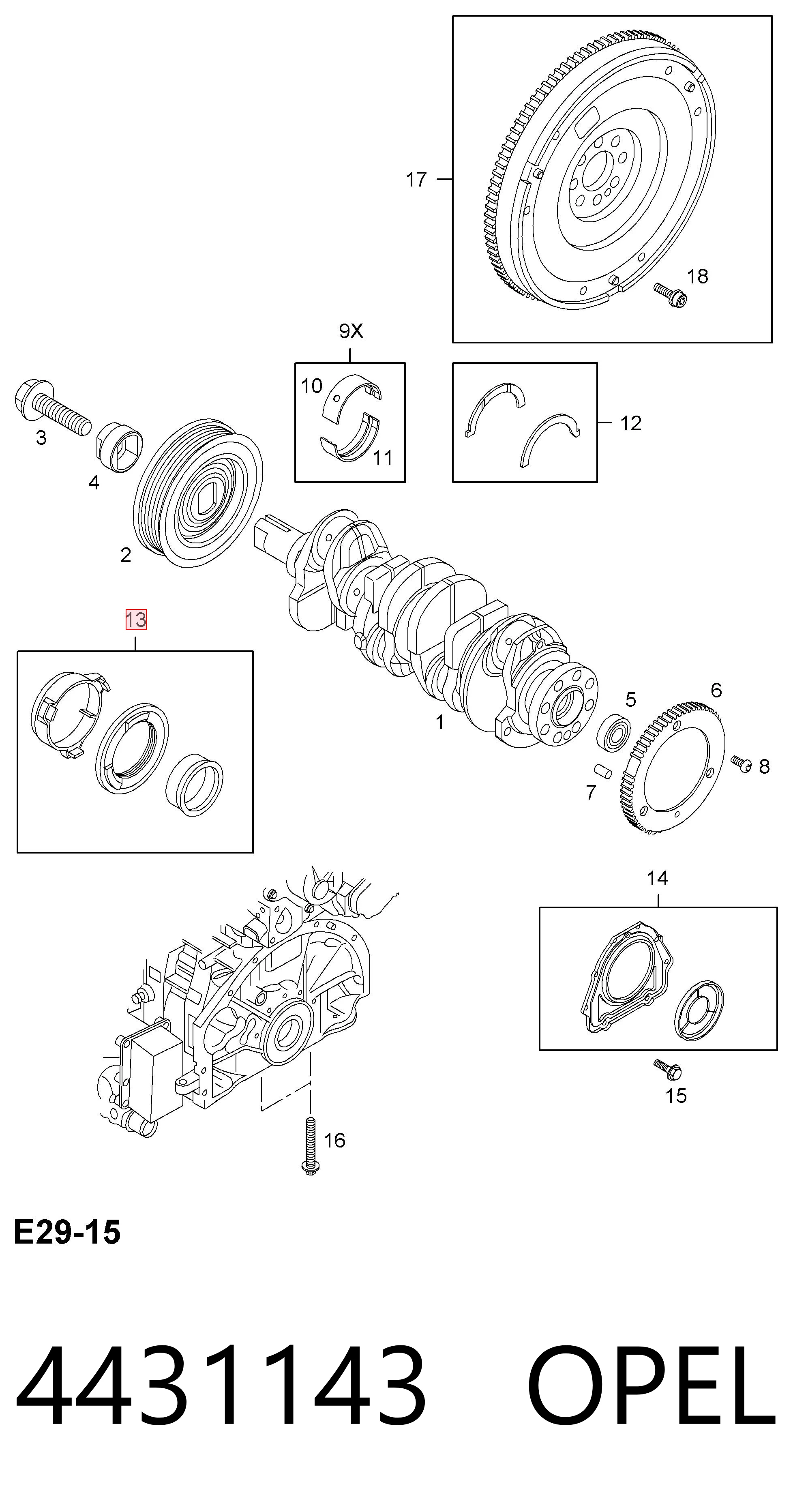 Comprar 93161608 General Motors Retén de cigüeñal frontal