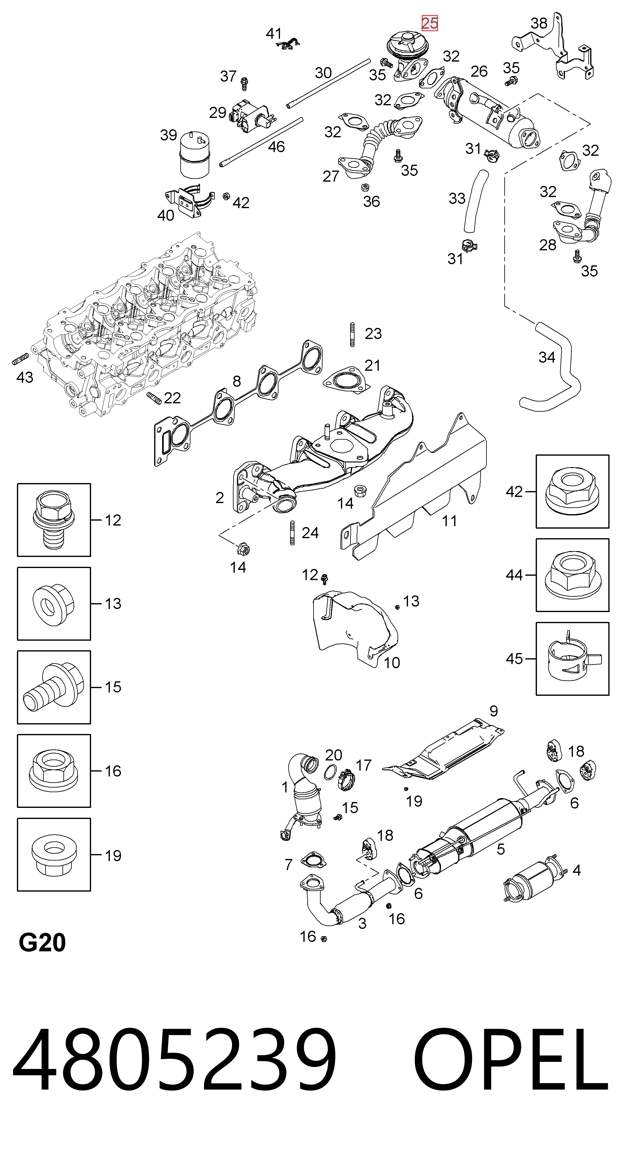 EGR Peugeot/Citroen 96440383