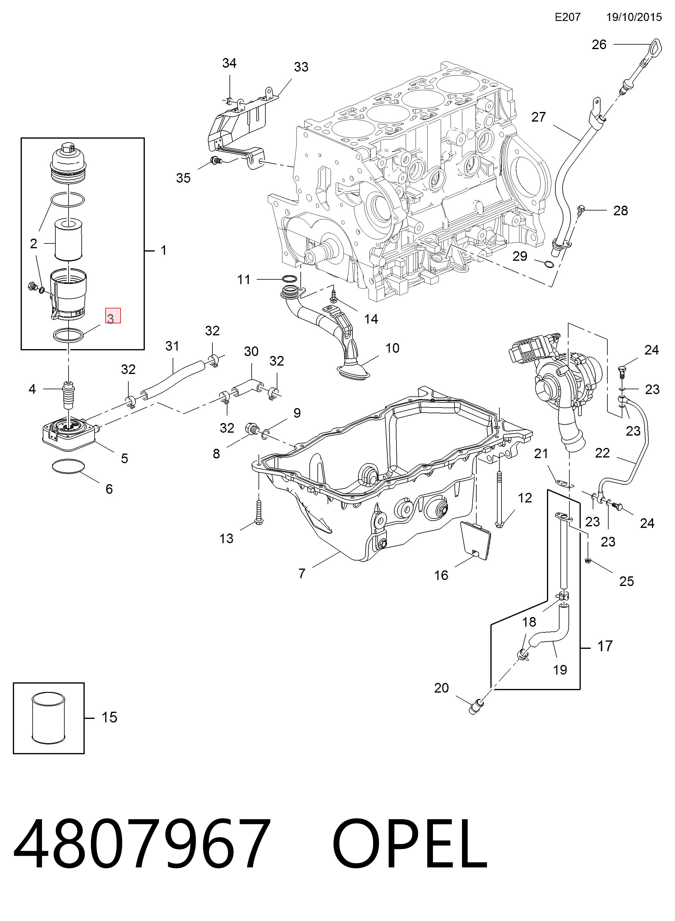93743630 Peugeot/Citroen Junta del soporte del filtro de aceite