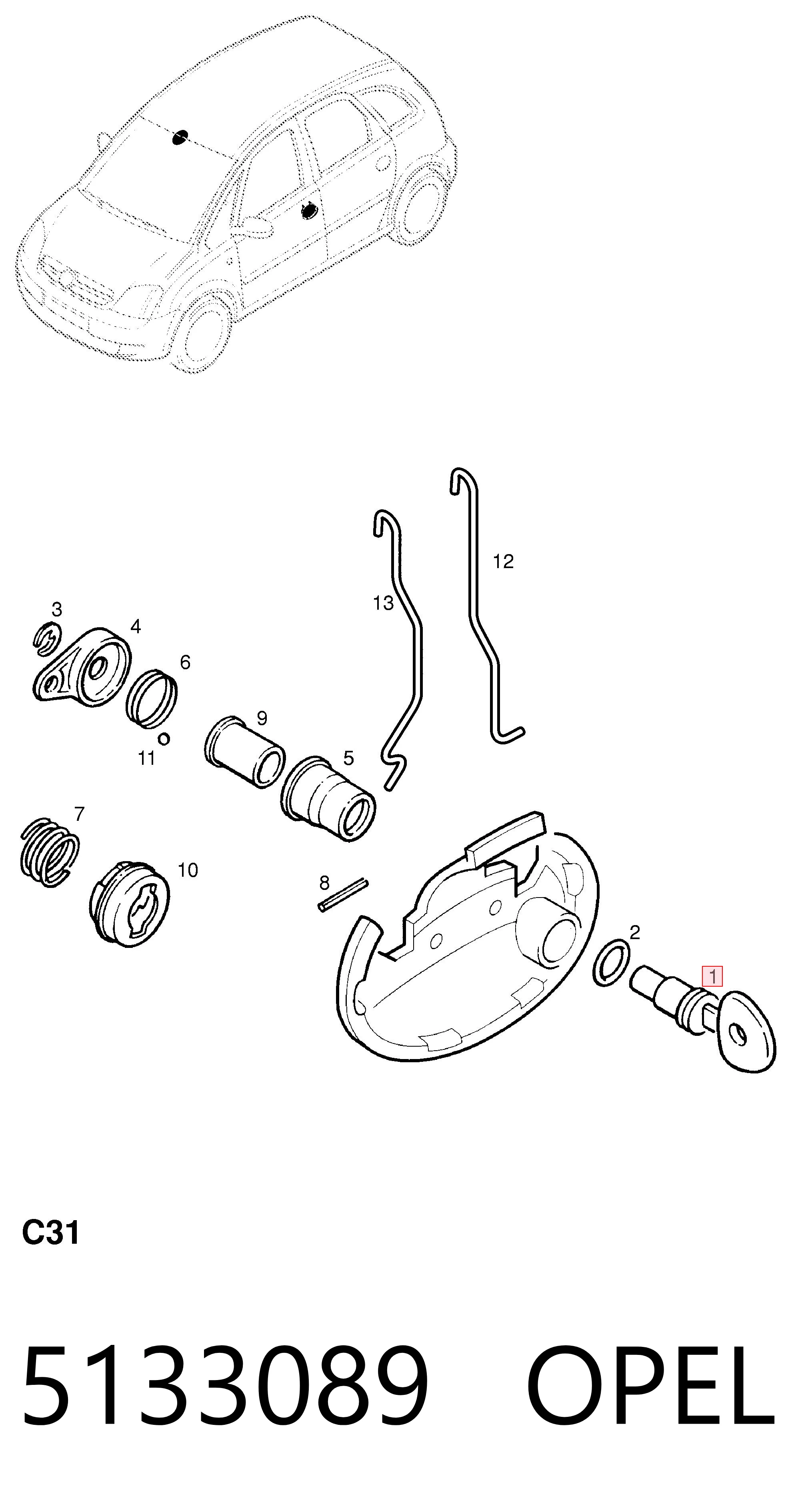 Comprar Cerradura de encendido Opel Corsa F08, F68 a bajo precio