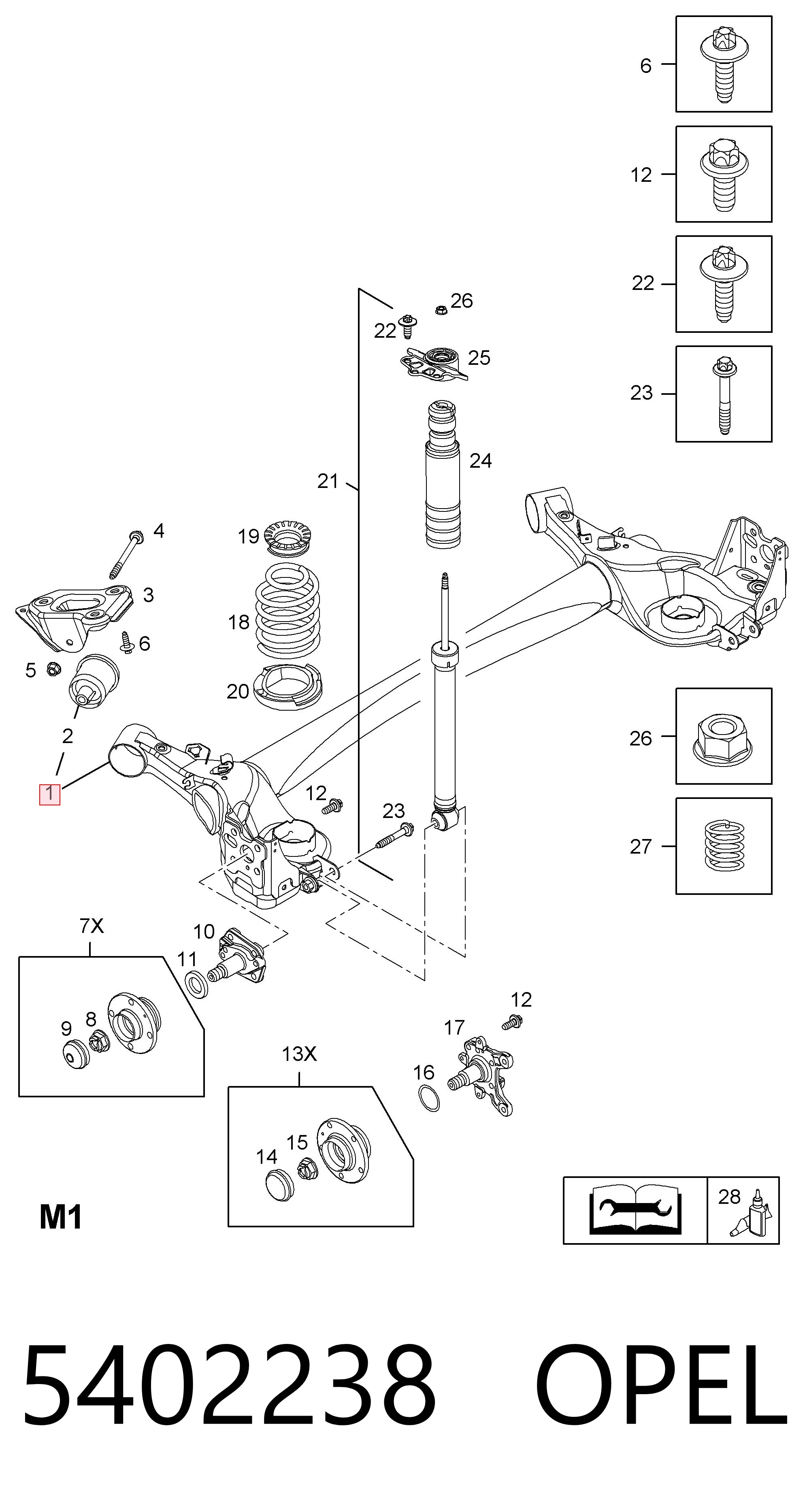 Comprar 13342368 Peugeot/Citroen Puente trasero
