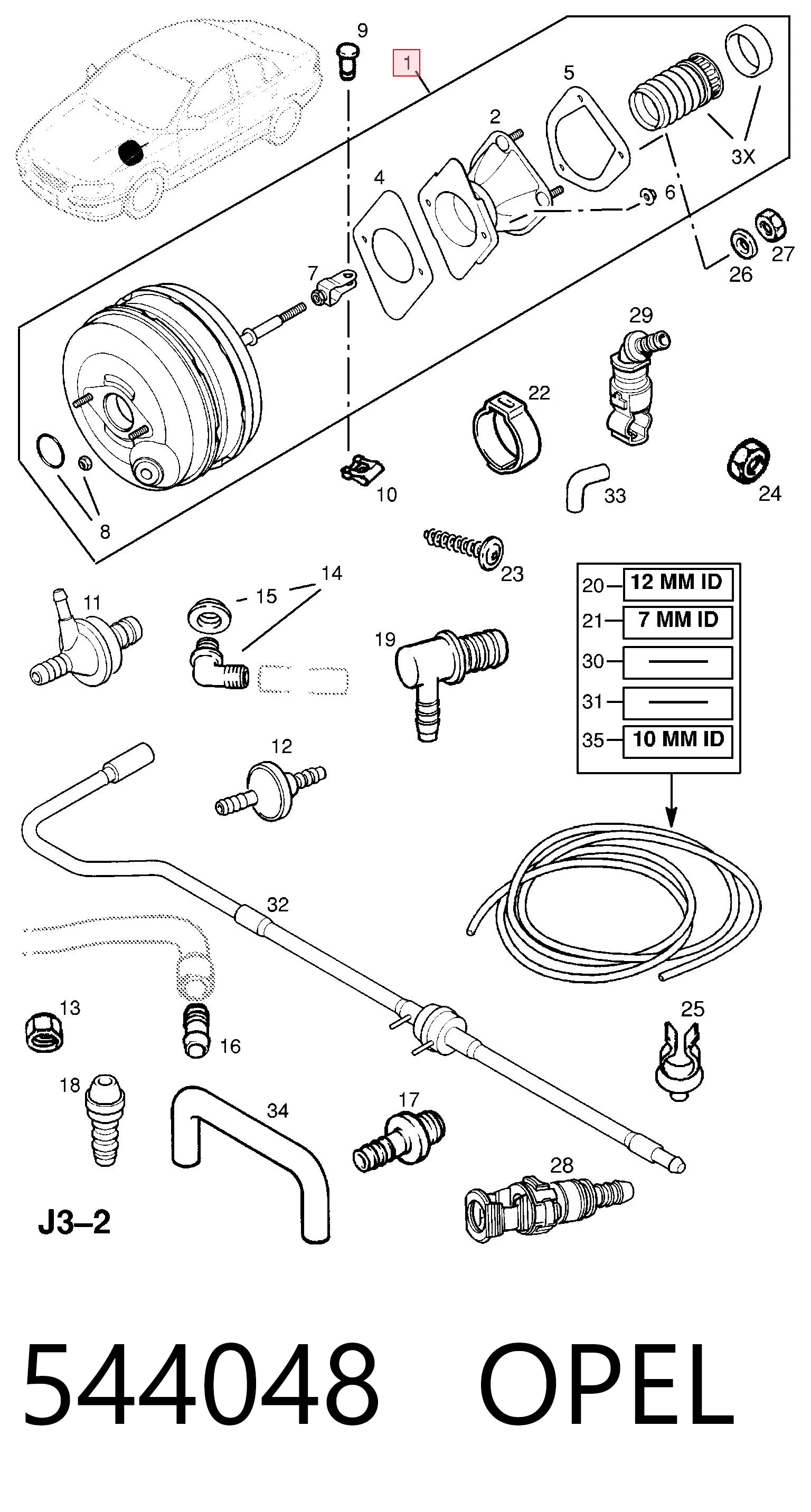 Servofreno para Opel Omega B 25, 26, 27