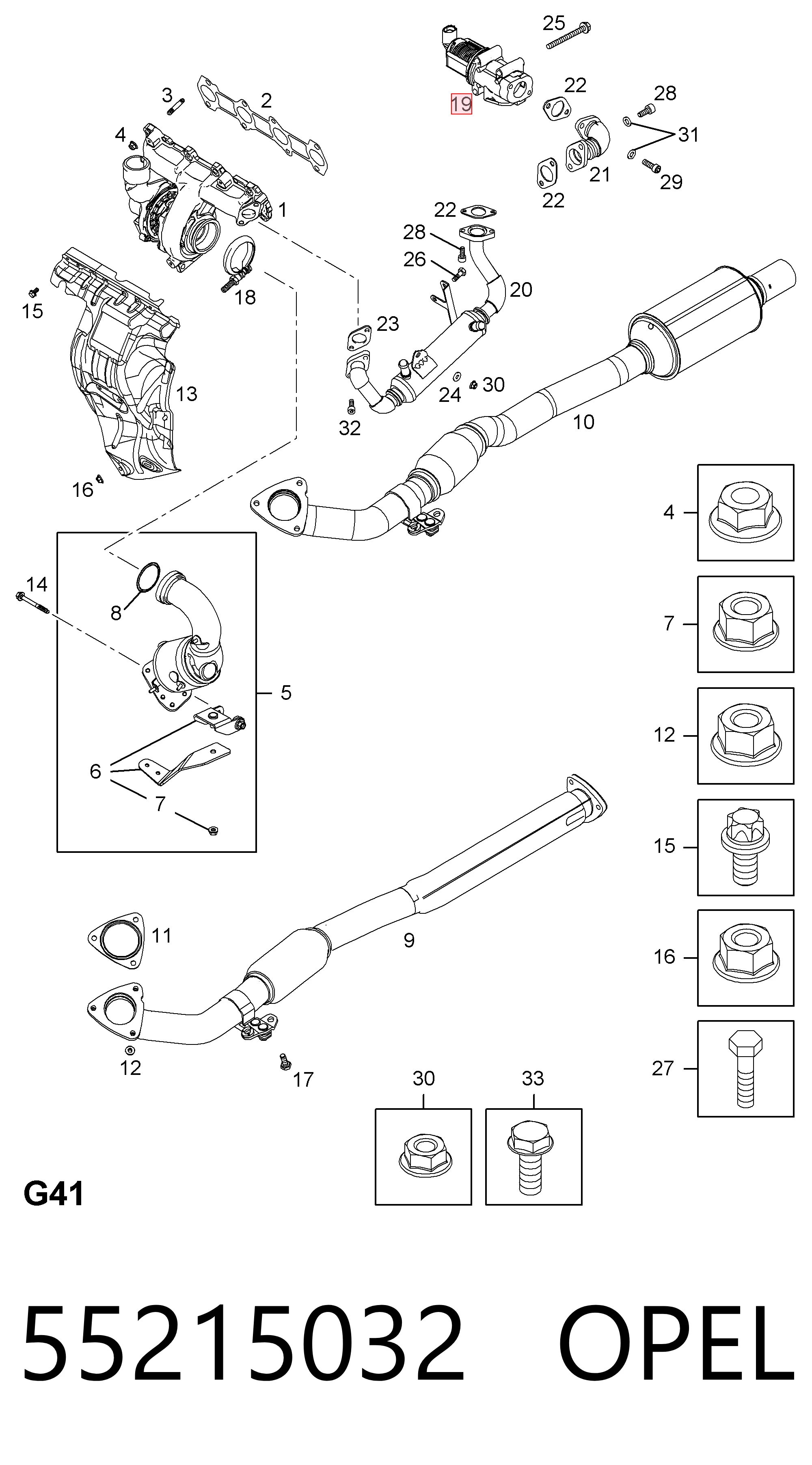55215032 Opel Válvula EGR