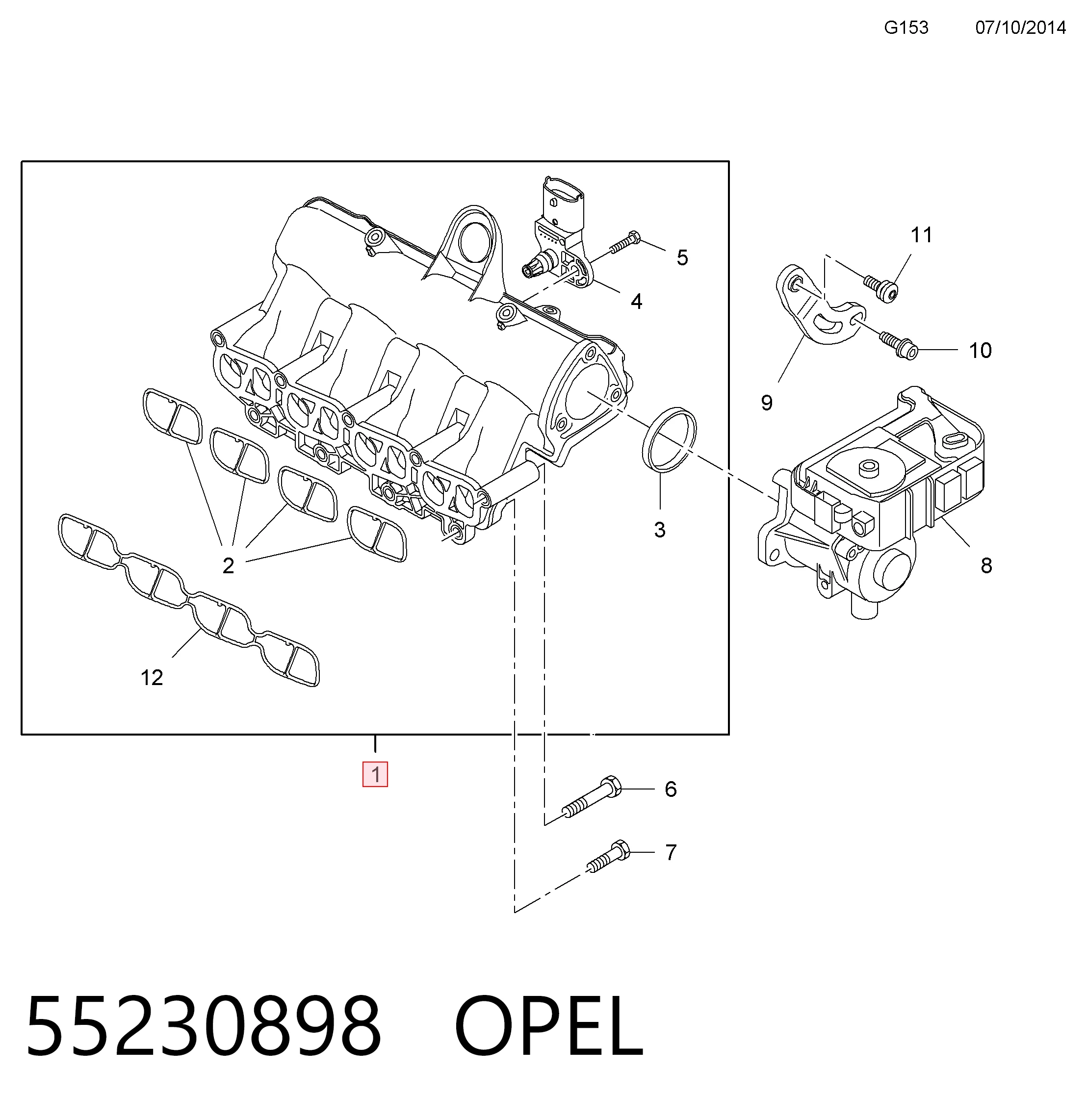  Colector de admisión Fiat Panda 2