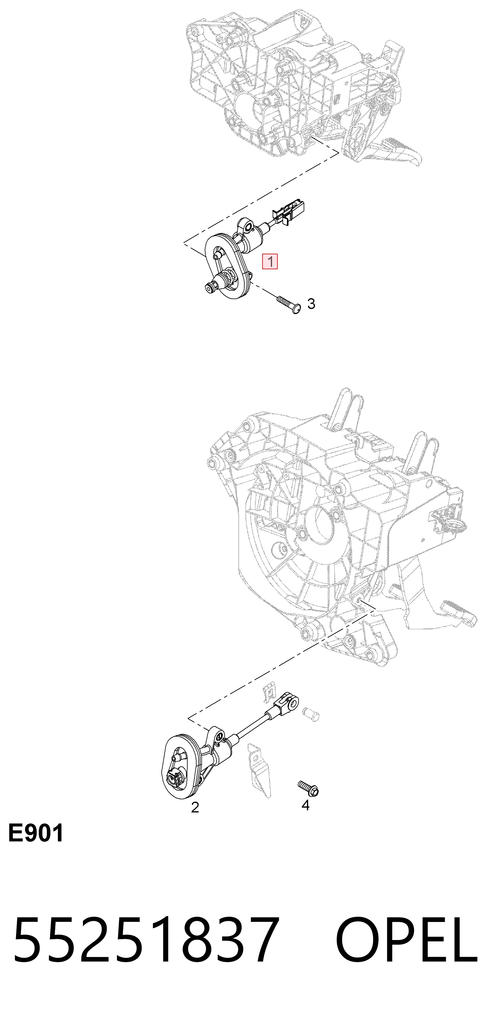 55251837 Opel Cilindro maestro de clutch