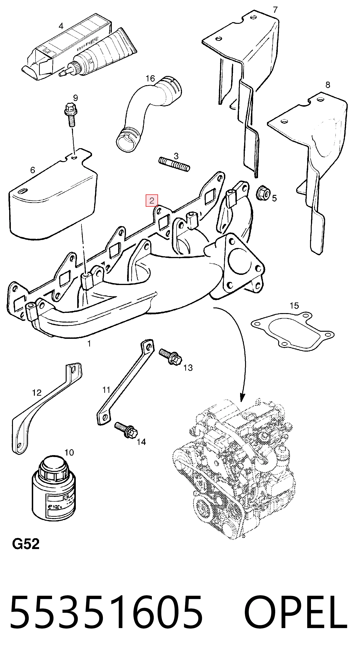 Junta colector escape Opel Frontera  desde 8,71 €