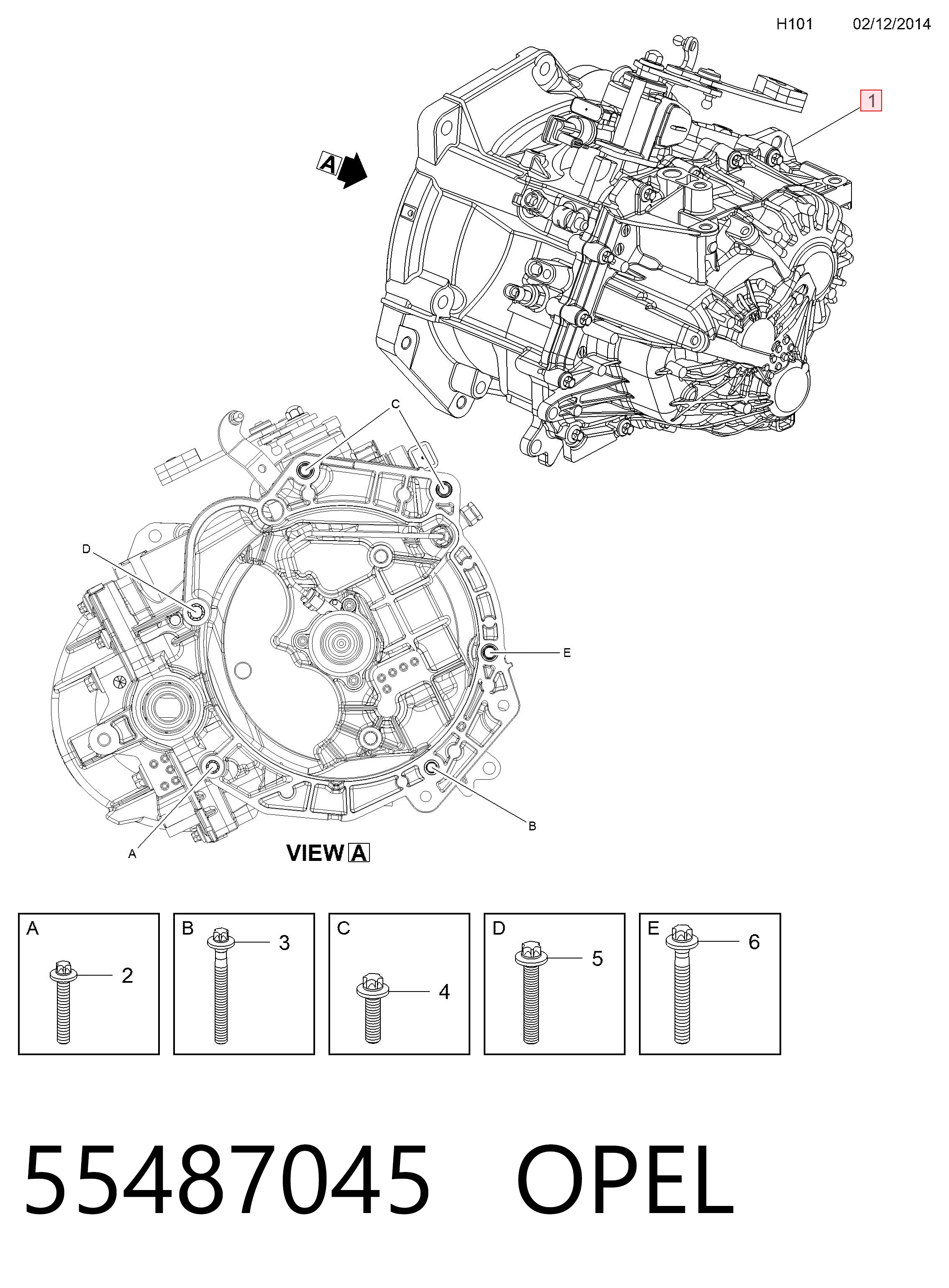 Transimisión manual para Opel Corsa E X15