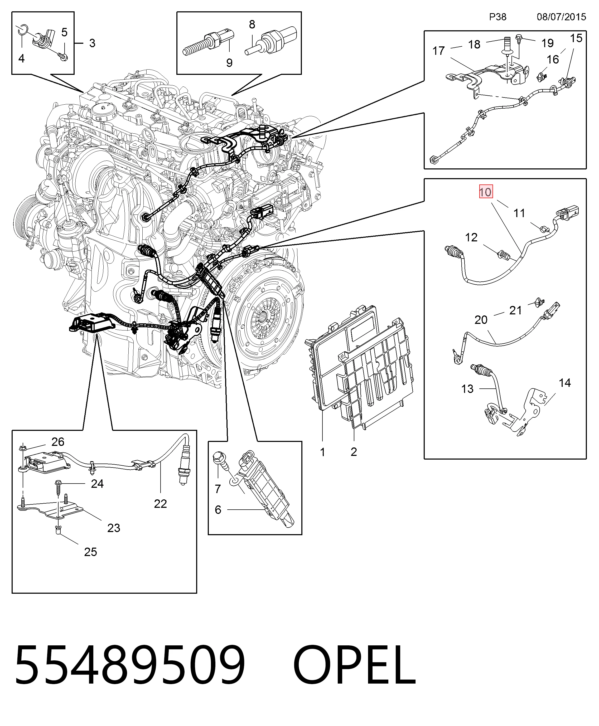 Sonda lambda para Opel Astra 