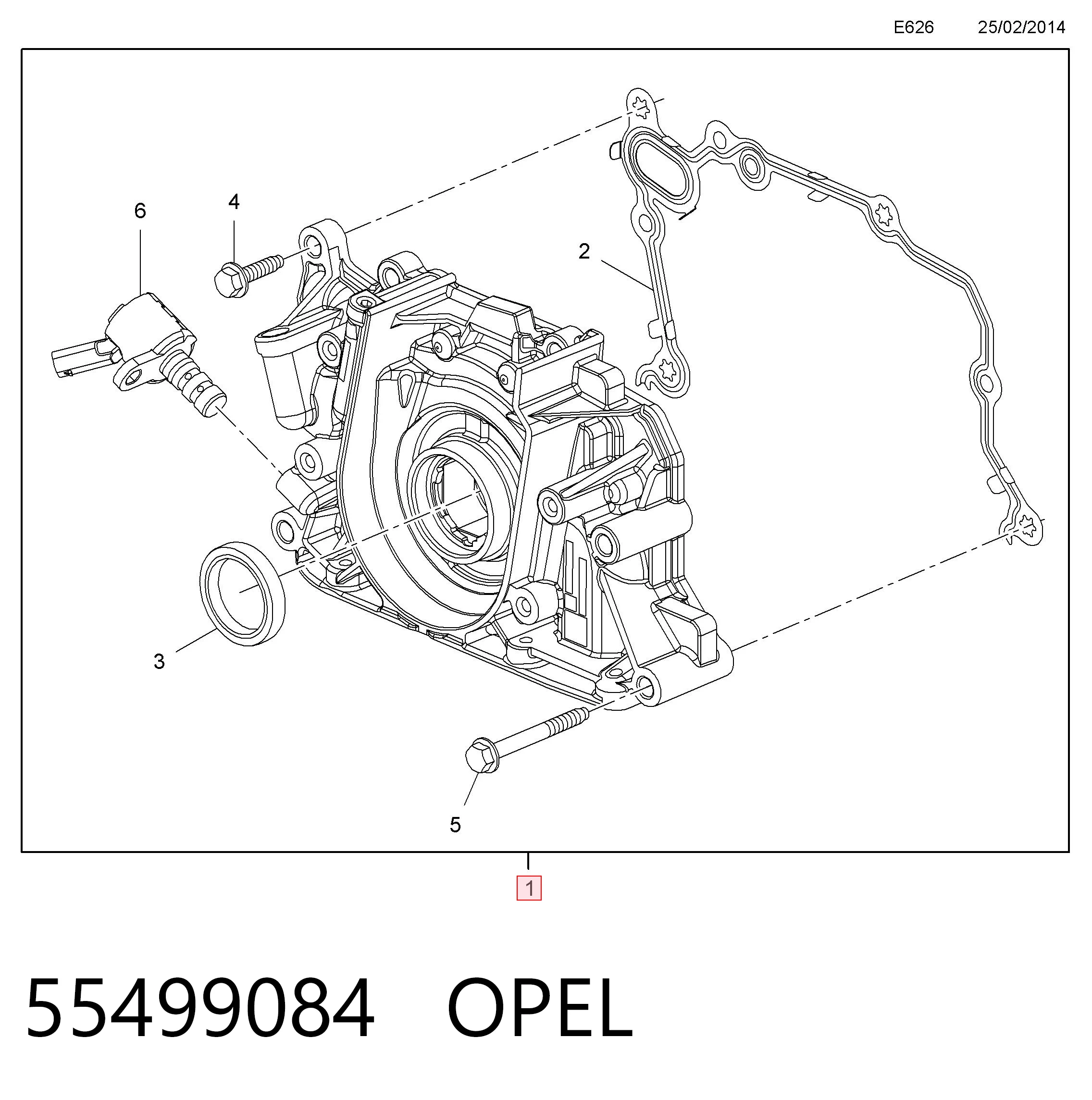 55499084 Opel Bomba de aceite