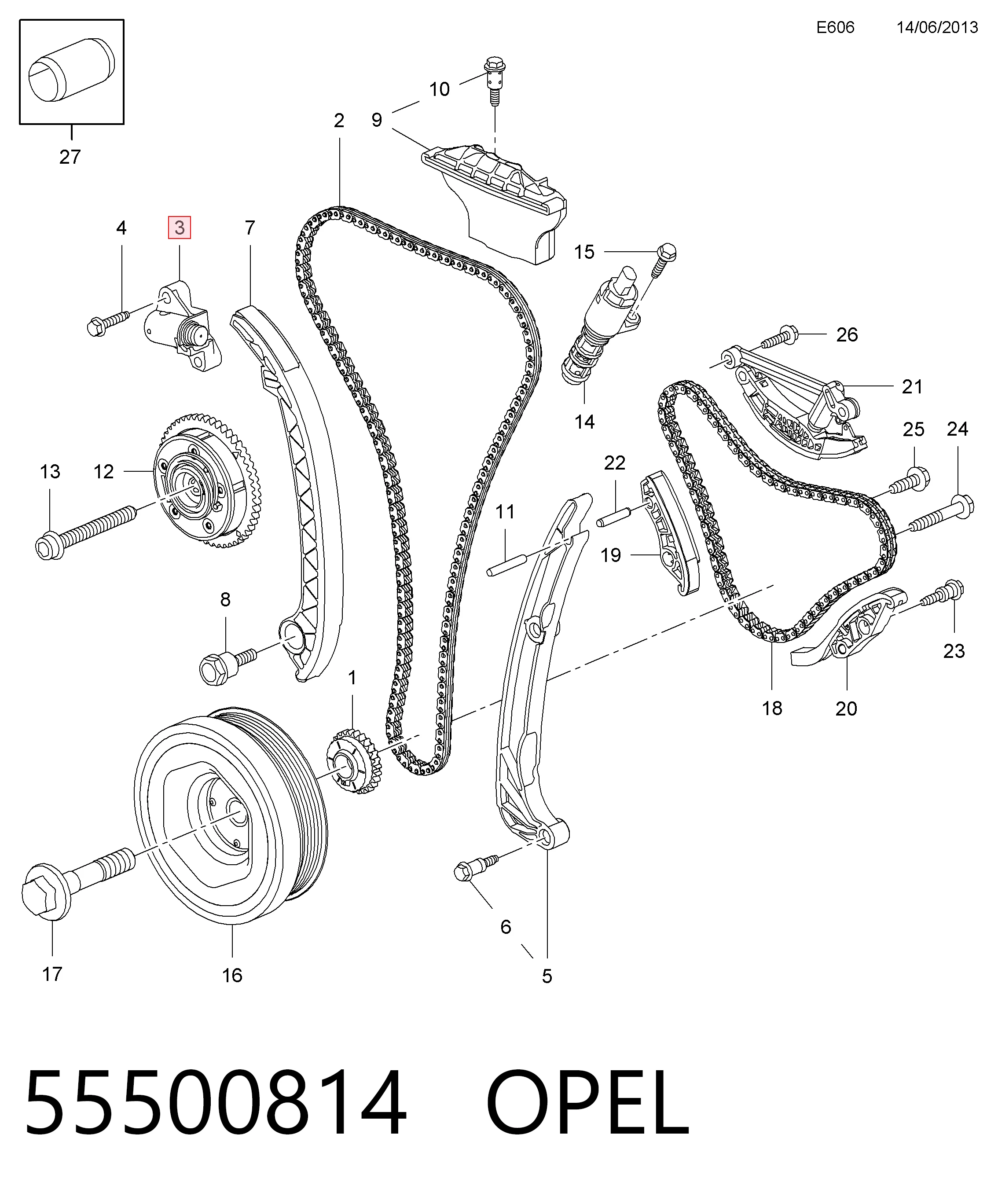 Comprar Tensor de cadena de distribución Opel Astra   a bajo precio