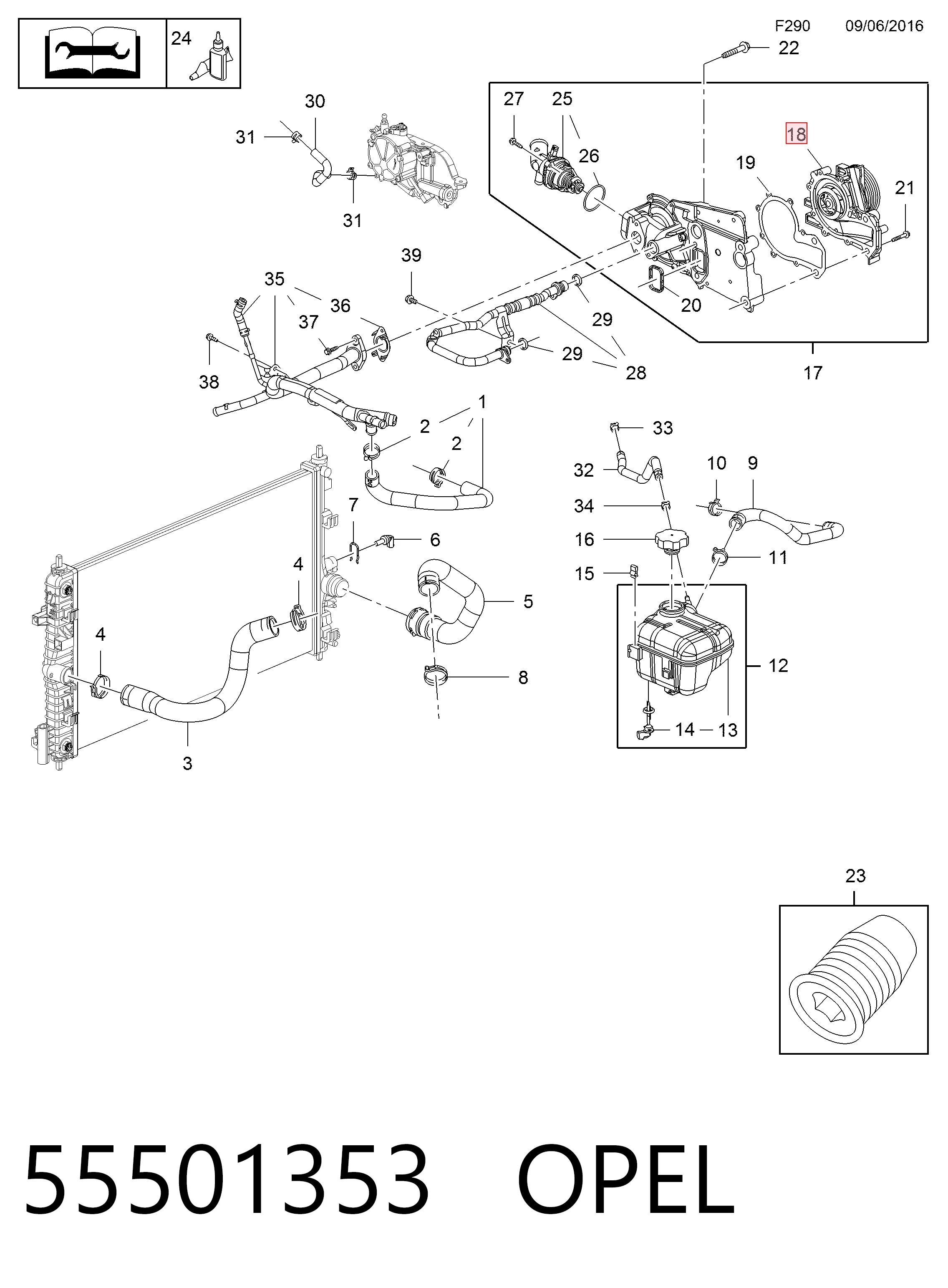 Motor de agua General Motors 55508683