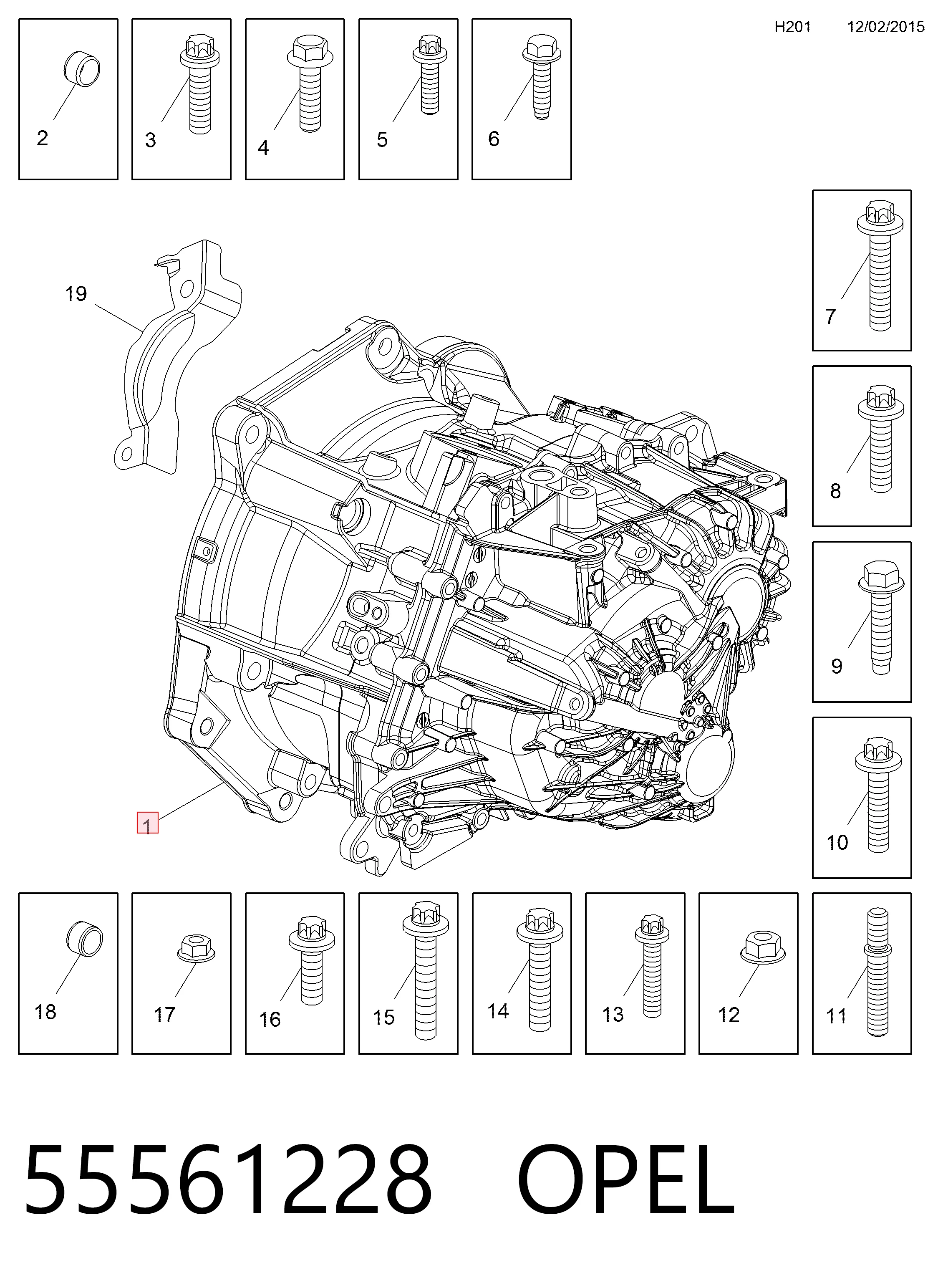 55561228 General Motors Transimisión manual
