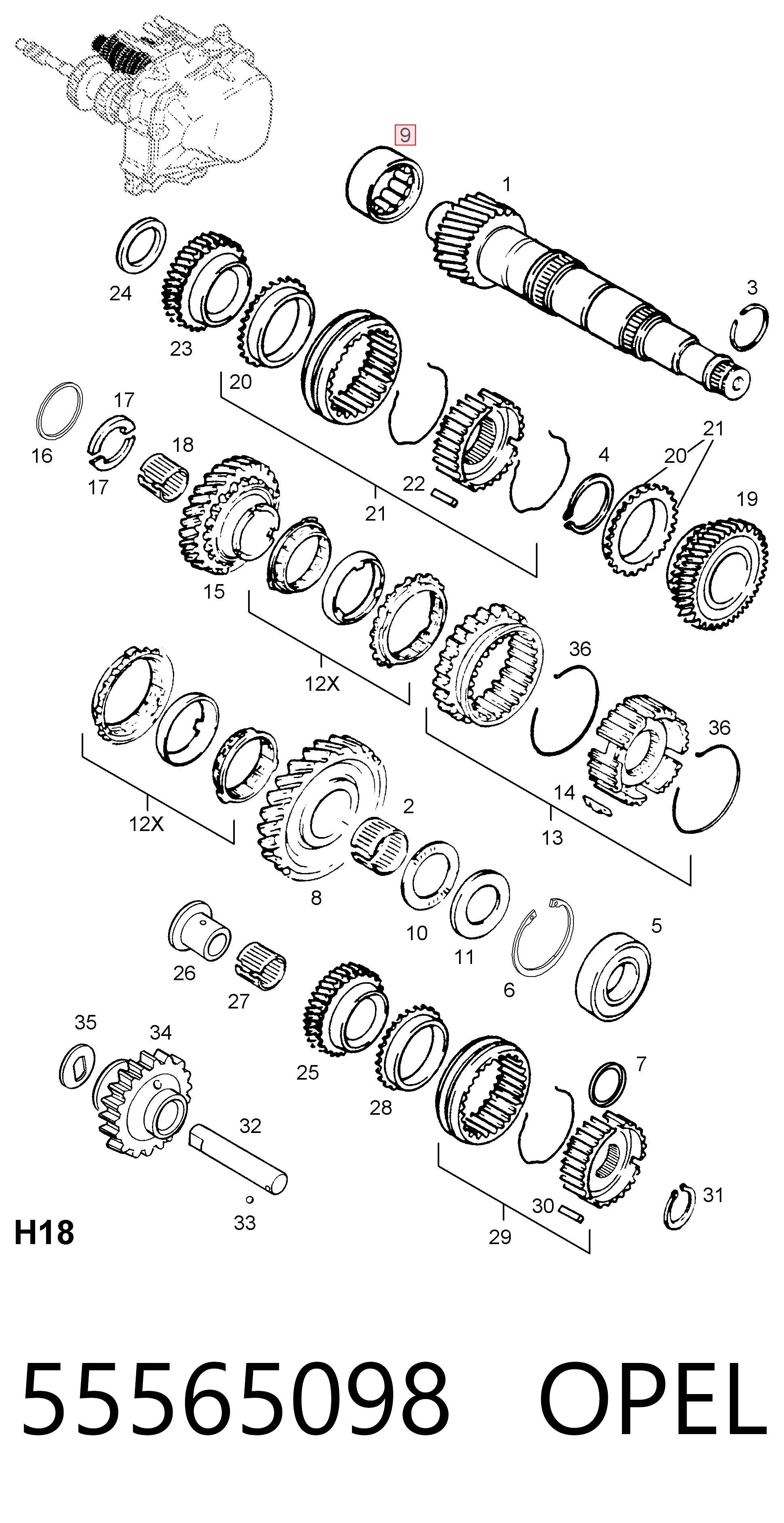 55565098 Opel