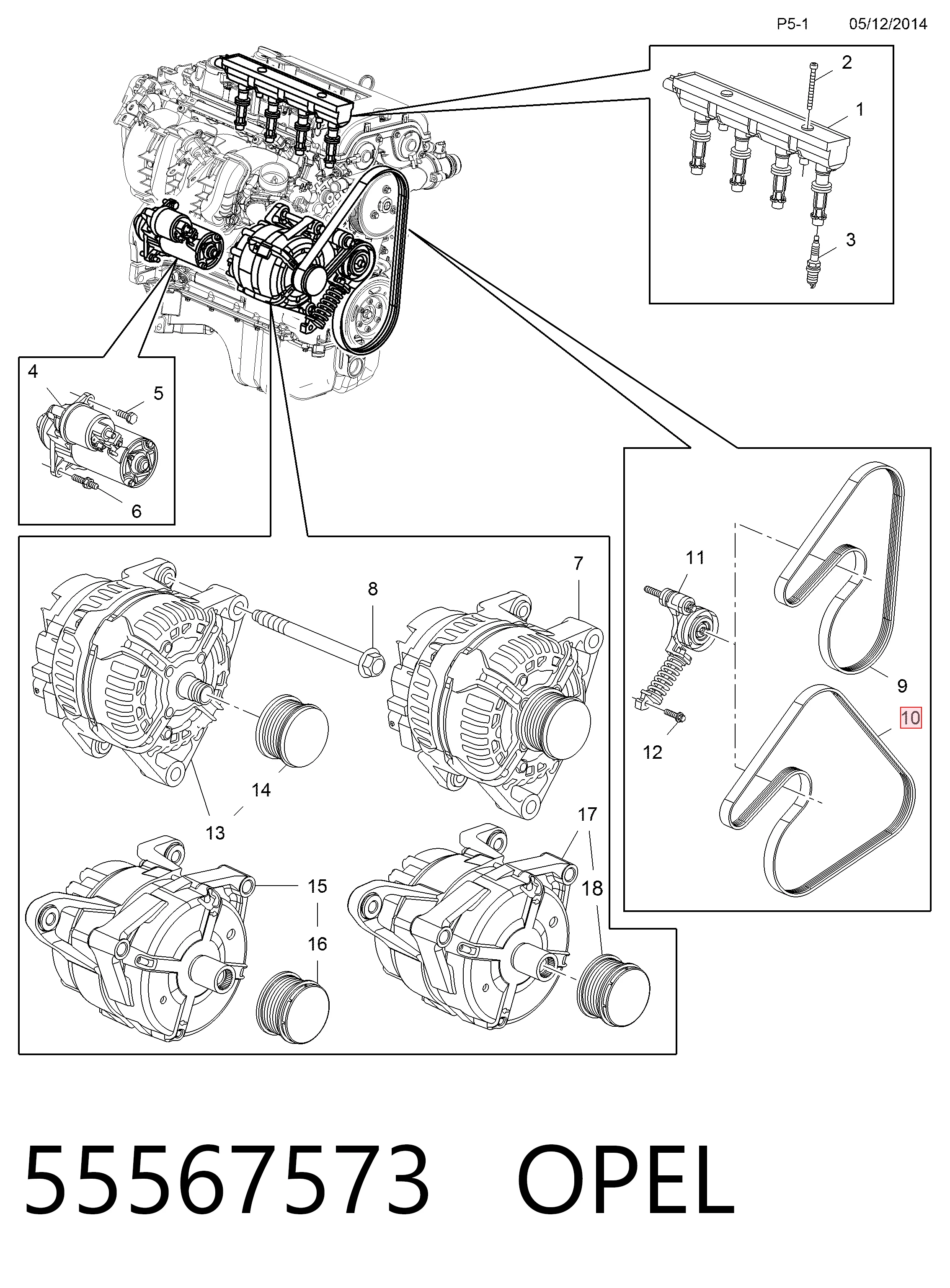 Precio del repuesto Correa trapecial poli V Ceed  hatchback