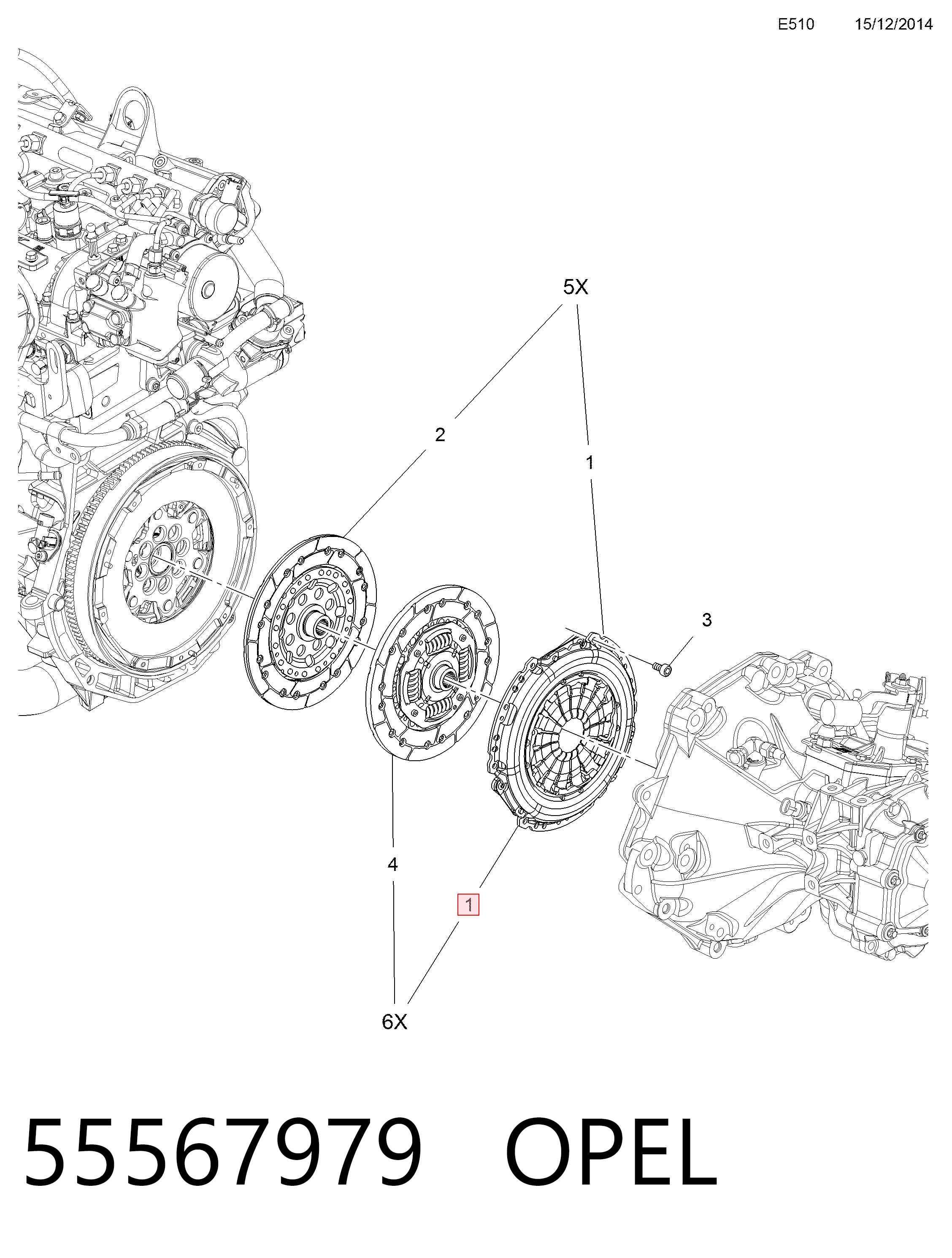 Comprar 55567979 General Motors Plato de presión de embrague