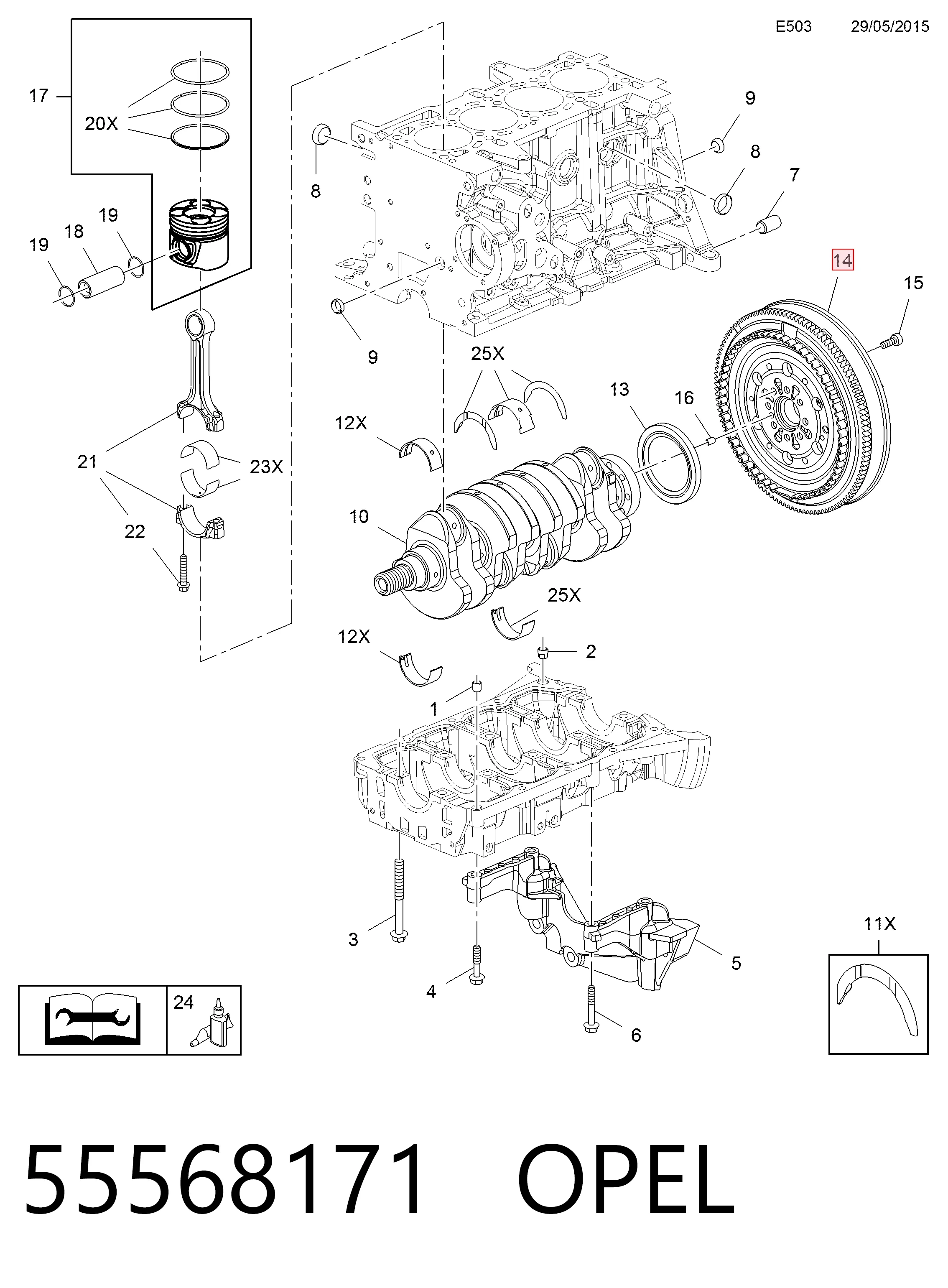 Mecanismo de embrague Peugeot/Citroen 55568171 precio, desde 569,94 EUR